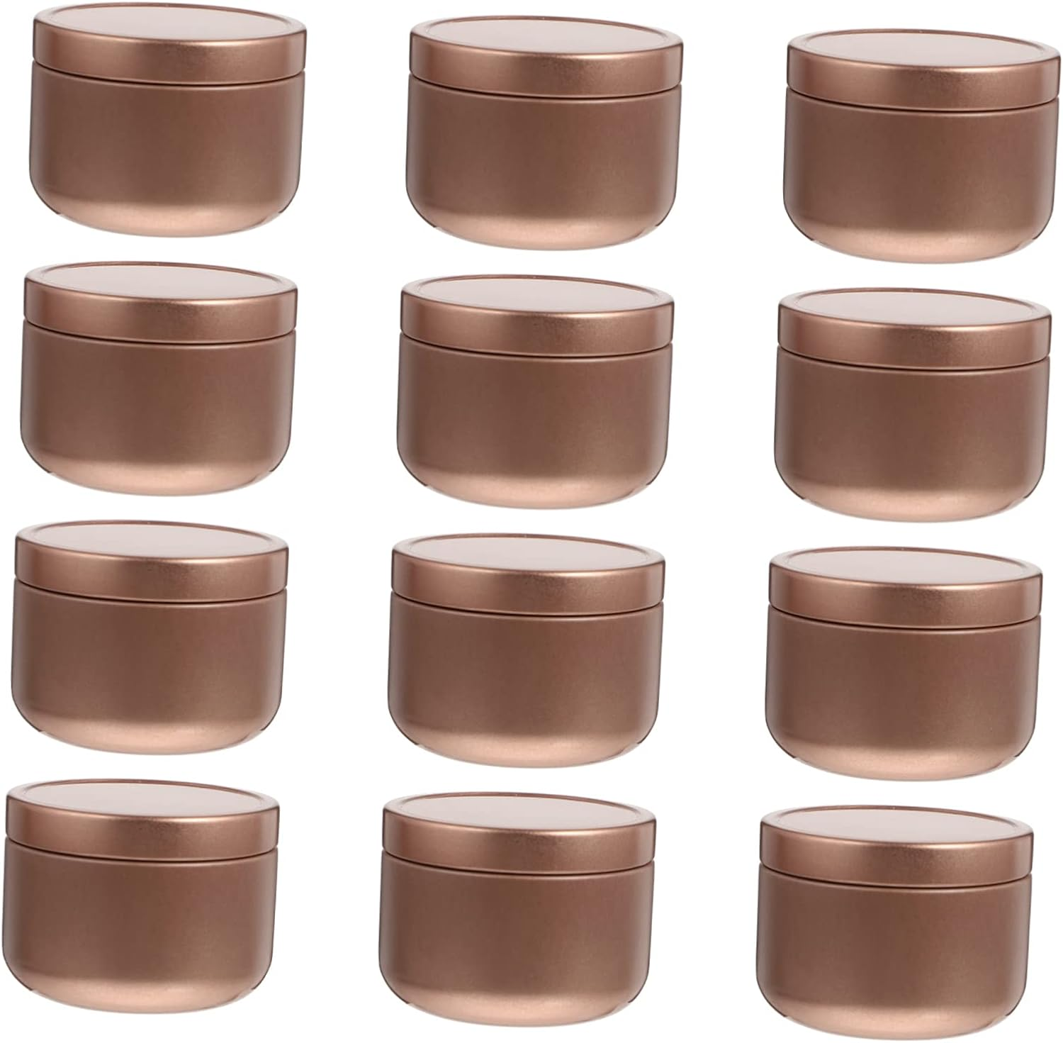 STOBOK 12Pcs Empty Tinplate Candle Jars Balm Containers for DIY Home Fragrance and Xmas Decoration Storage image number 2
