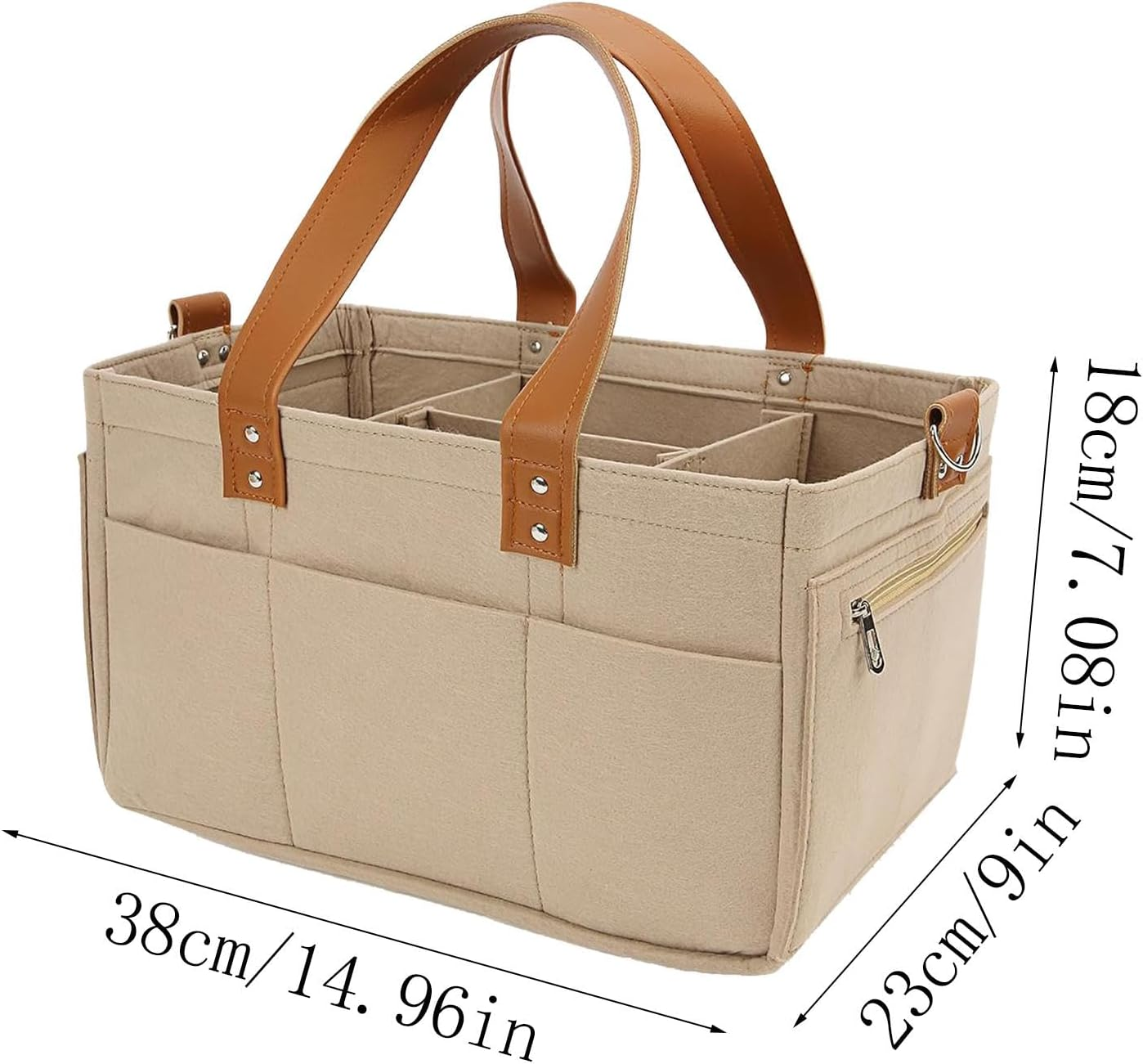 Diaper Bag,Felt Large Capacity Mom Bag Hand Bag | Mom Bag Hand Bag, Baby Travel Storage Bag, Travel Diaper Organizer Basket for Diapers