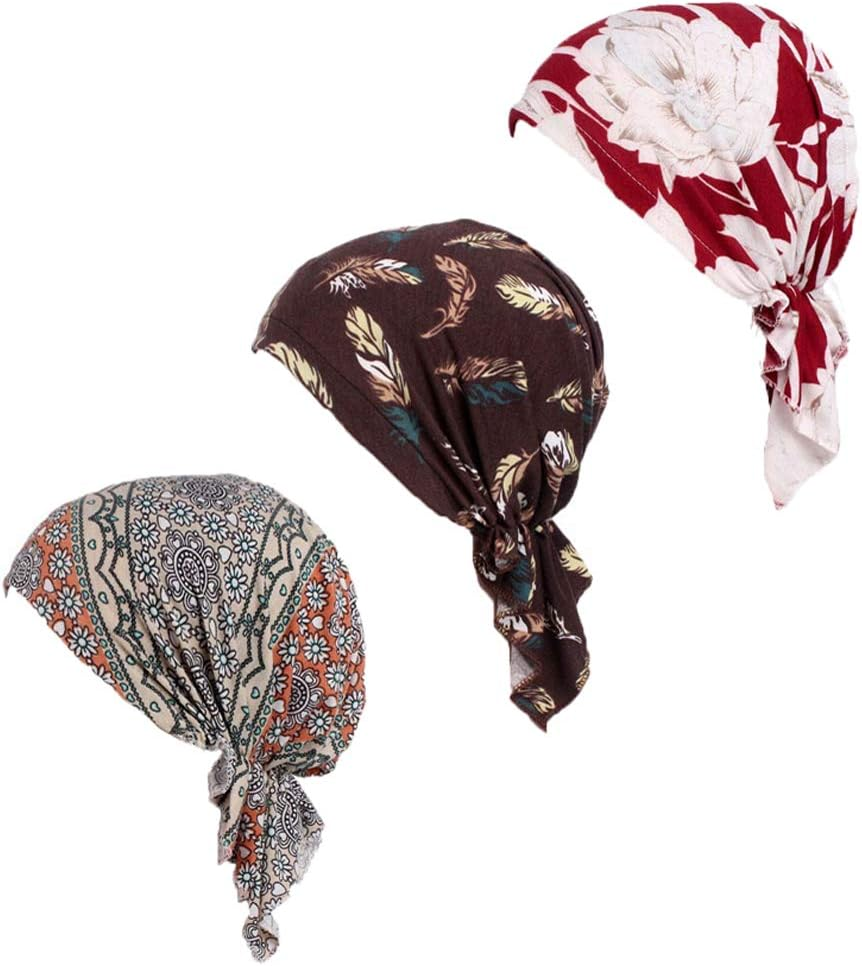 Pre Tied Chemo Head Scarf 3 Packed