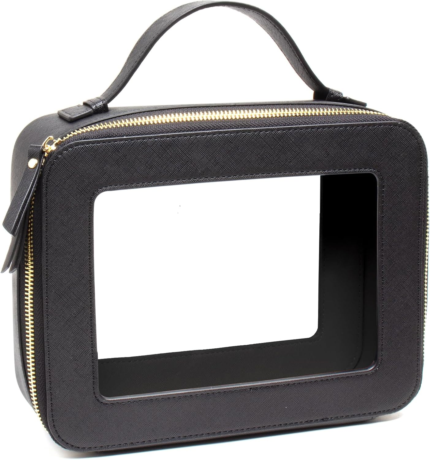 DDPOND Clear Makeup Bag, Travel Toiletry Cosmetic Bag Case Portable Clear Makeup Organizer Transparent Storage Bag Fit Carry-On Travel Car Accessories for Women Men (Large Black) image number 1