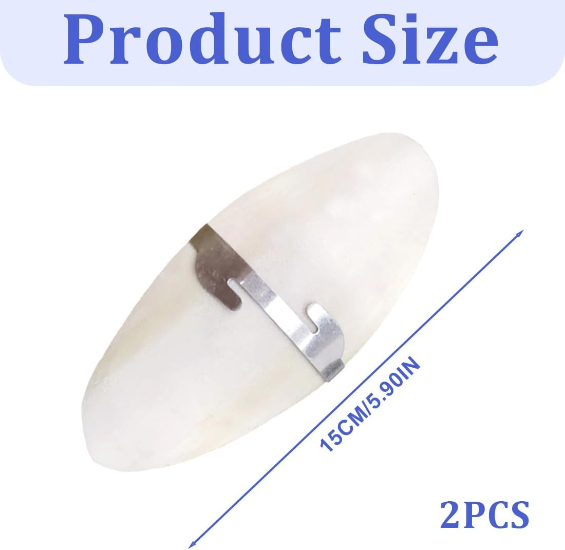 Pack of 2 Sepia Bowls Birds Chewing Toy Parrots Chew Toy Octopus Sepia Bones with 2 Pieces Metal Holder for Turtles Birds Snails 15 Cm image number 2