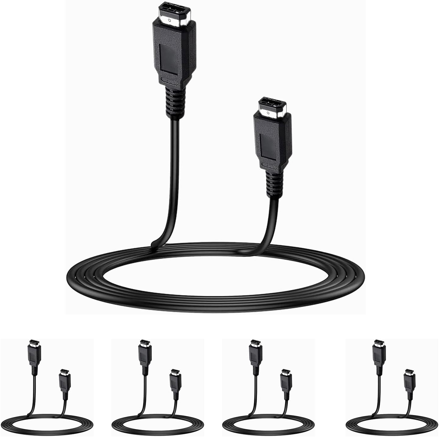 Two 2 Player Link Cable Cord Replacement for Nintendo Gameboy Color Gameboy Pocket GBP GBL GB Linking Cord(5 Pack) image number 1