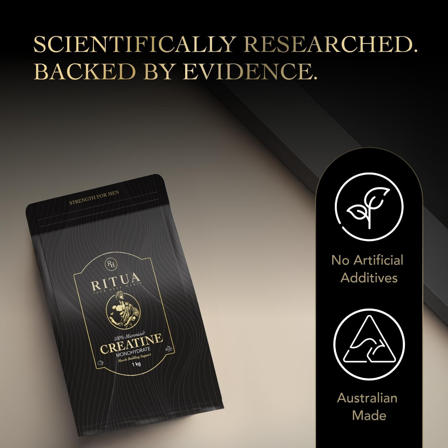 Creatine Monohydrate for Men, 100% Micronised, Unflavoured, Easy-Mixing Powder, 1 Kg image number 4