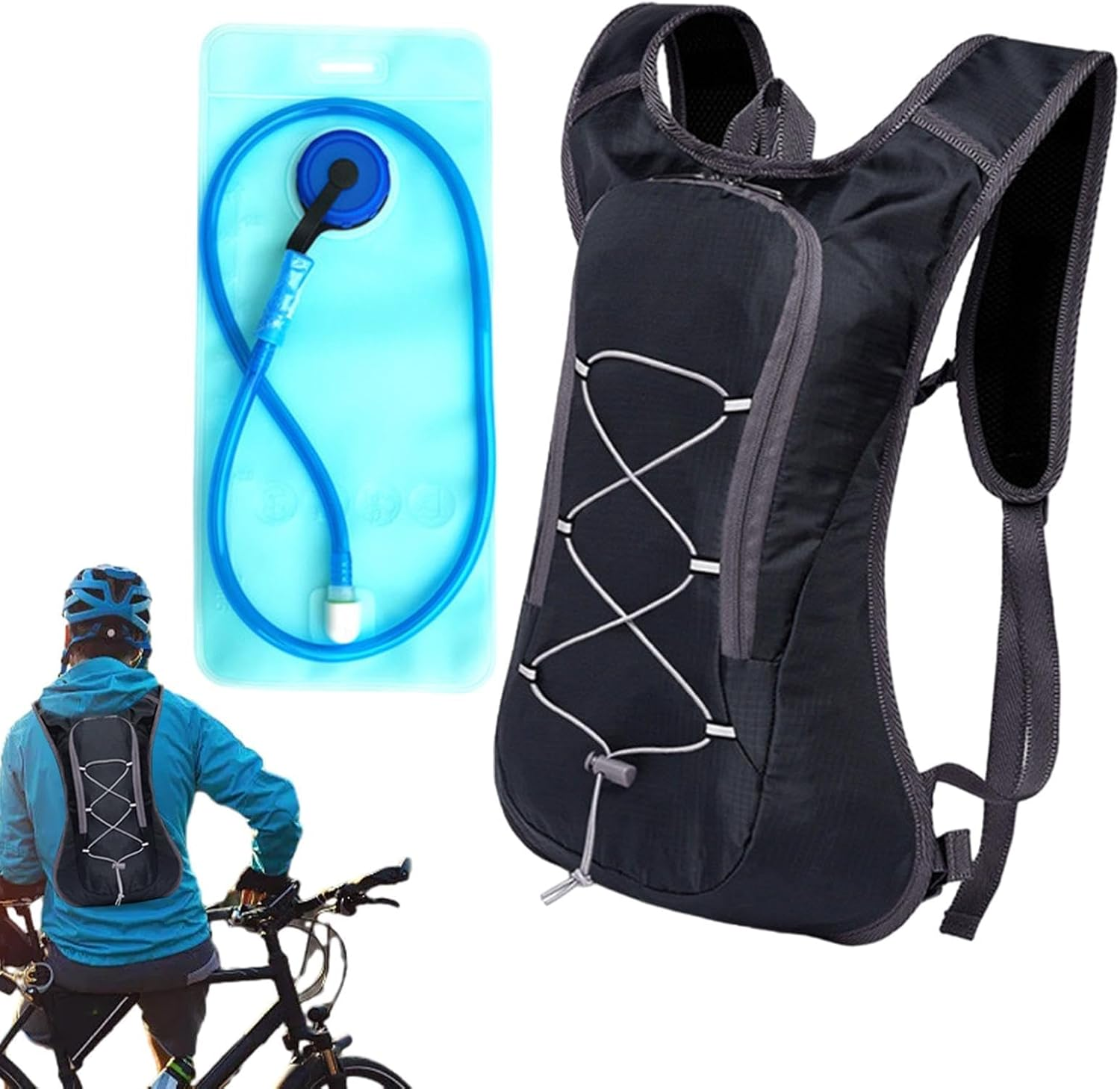 Hydration Pack, Hydration- Water Backpack with 2L Hydration Bladder-The Perfect Backpack for Outdoor Sports Cycling Skiing Hiking Running Camping Climbing image number 5