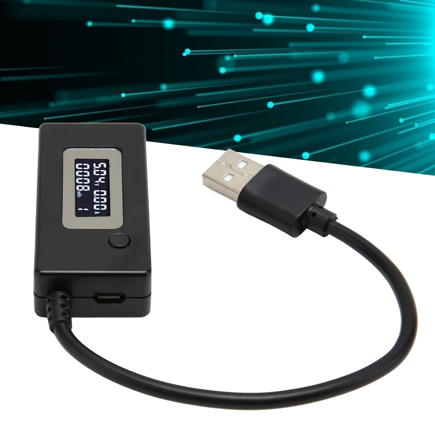 USB C Power Meter Test, 50Ma‑3500Ma Digital Multimeter Voltage Current Tester with LCD Display, USB Cable Charger Detector