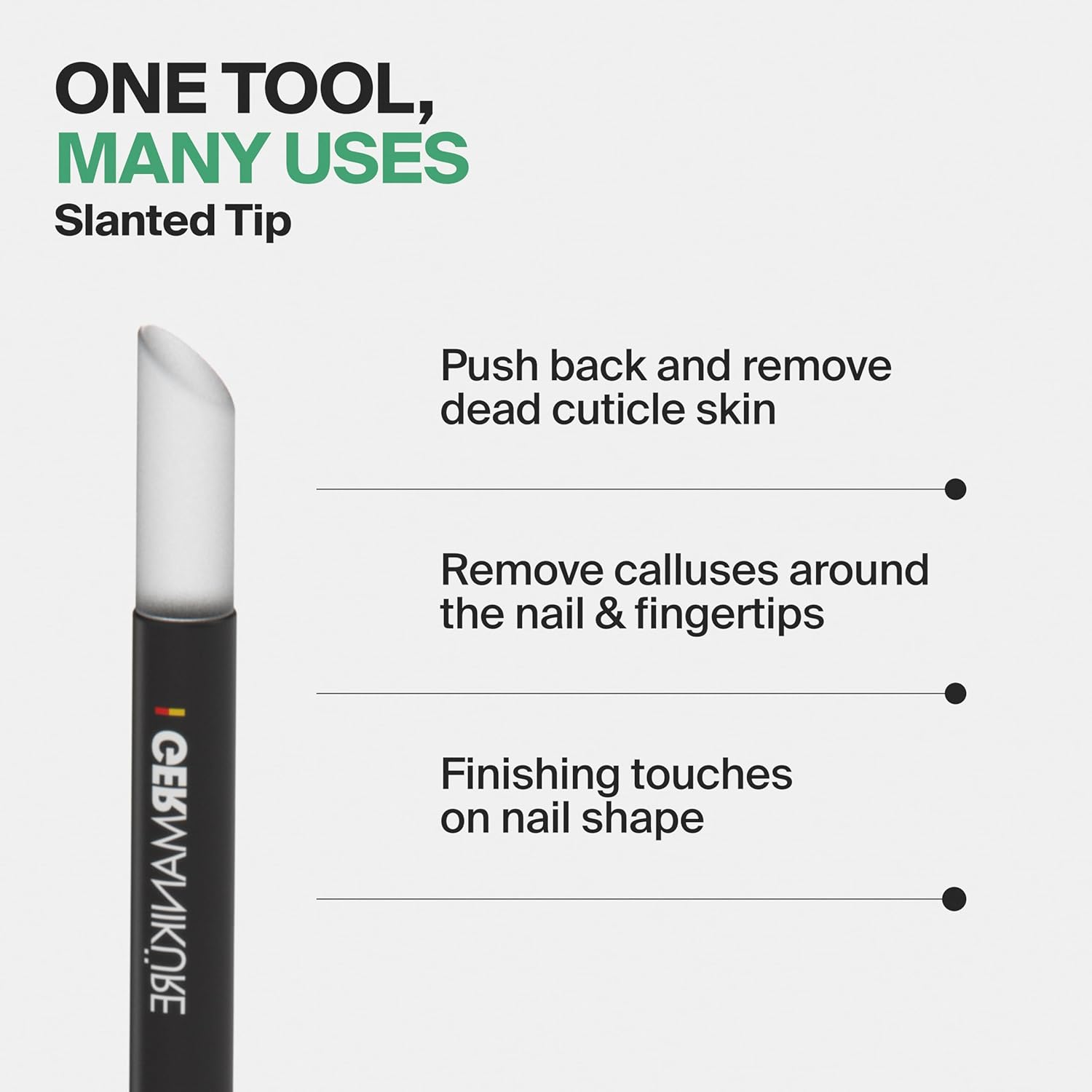 Germanikure 6Mm Crystal Glass Cuticle Removing Manicure Stick with Leather Case image number 4