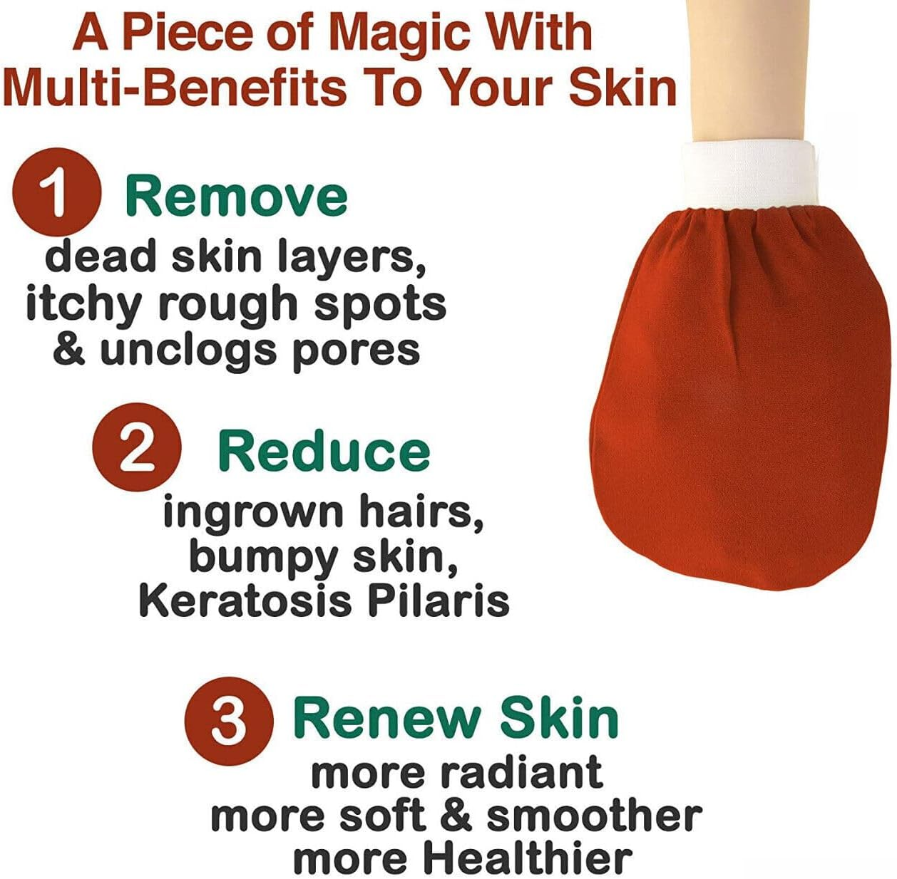 AIMALL 5 PCS Korean Italy Towel Exfoliating Bath Washcloth Viscose Scrub Mitten Towel, for Deep Skin Cleanse, Soft & Effective Exfoliation - Muti-Colours*5 Pcs image number 5