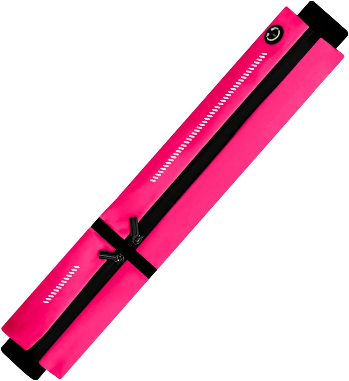 EVEREPIC Waterproof Running Bumbag with Zippers&Stretch Waistband-360&deg; Reflective Strips Unisex Sport Belt Bag for Jogging, Gym-Secure Phone Holder Running Accessories (Men/Women) (Rose Red)