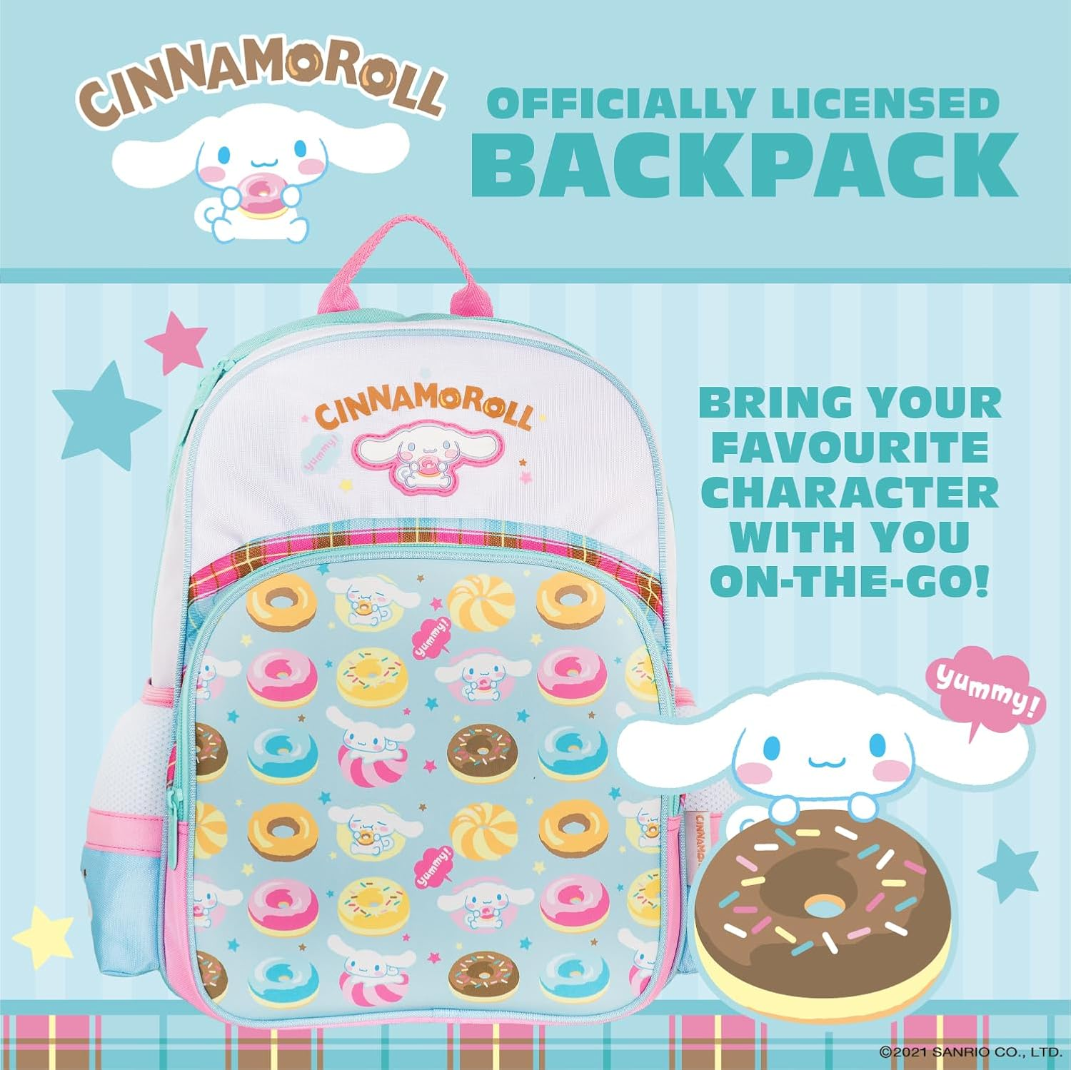 Blue Sky Studios Hello Kitty Backpack, Cute Rucksack for Kids and Teens, Kawaii Primary Secondary School Supplies image number 3