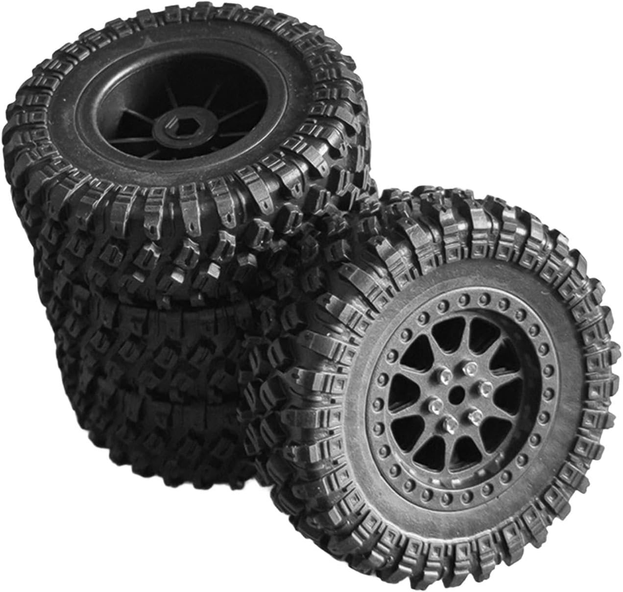 Generic 4 Pieces 1/12 RC Car Tires DIY High Performance Accessory for LC79 MN78 MN82 image number 6