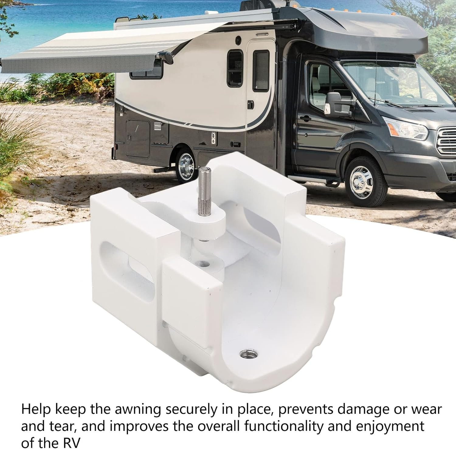 Ejoyous Aluminum RV Awning End Plug, Universal for Left/Right Side Secure Durable RV Accessory, Fits Sunchaser II Rounded Hardware/Sunchaser II RV Awning Heavy Duty End Plug image number 3