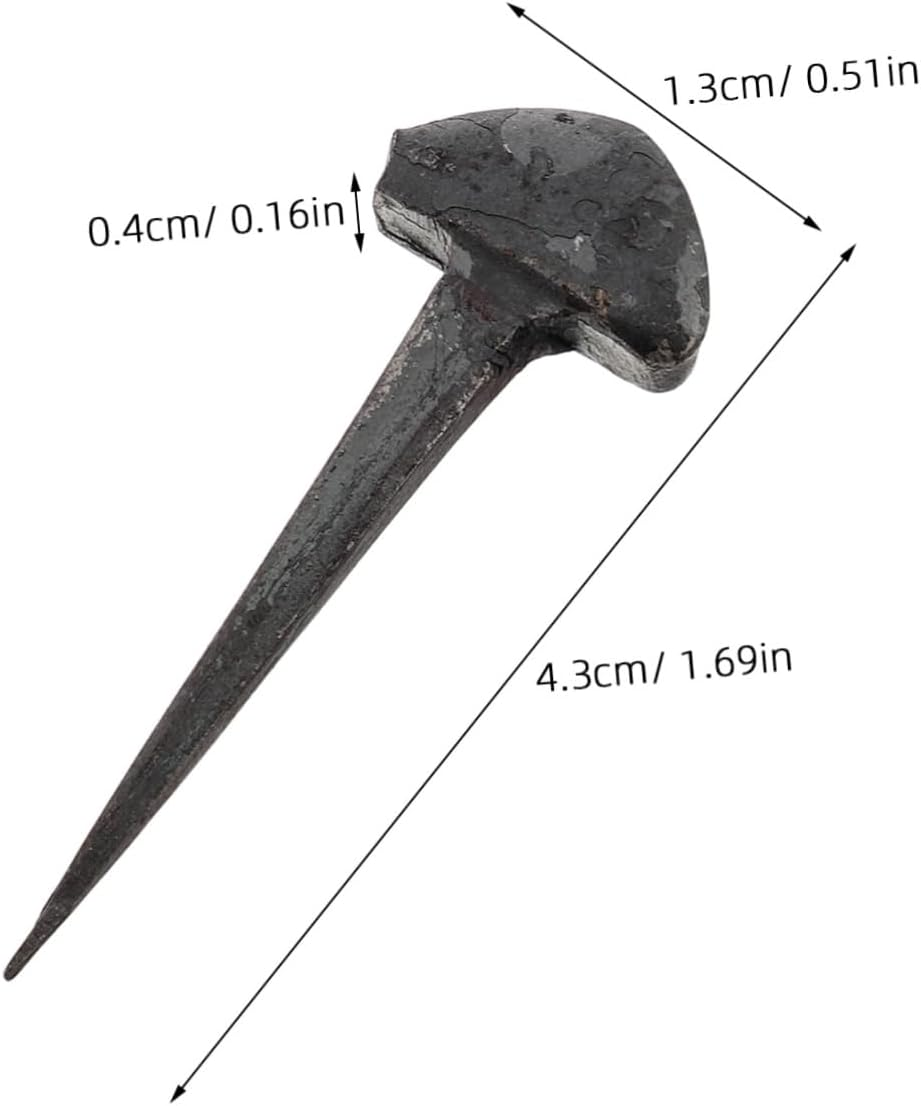 Yardwe 50Pcs Equestrian Hoof Nails Stable Horse Equipment Small Horse Equipment Horseshoe Tools for Horses Horseshoe Stakes Horseshoe Nail Horseshoe Mounting Accessories image number 1