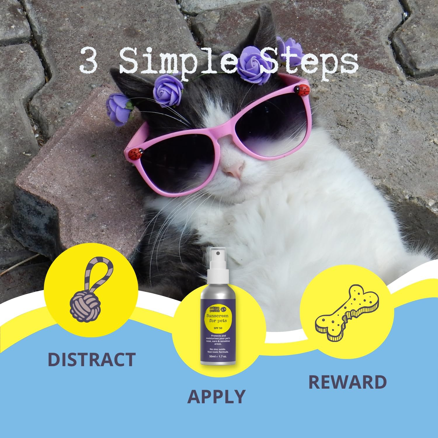 Pet Sunscreen 2-Pack &ndash; SPF 50 Spray (50Ml) + SPF 30 Balm (30Ml) &ndash; Safe for Dogs & Cats &ndash; Lick-Safe, Fragrance-Free, Water-Resistant Sun Protection for Nose, Ears & Skin