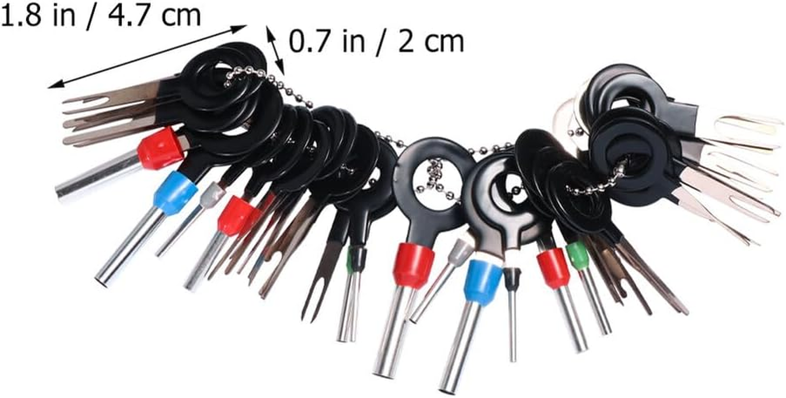CVUTOVO 39Pcs Car Terminal Removal Tool with Connector Pin Release Puller Metal Plastic Construction Easy Wire Harness Repair for Automotive Electrical Crimp Connector Maintenance image number 6