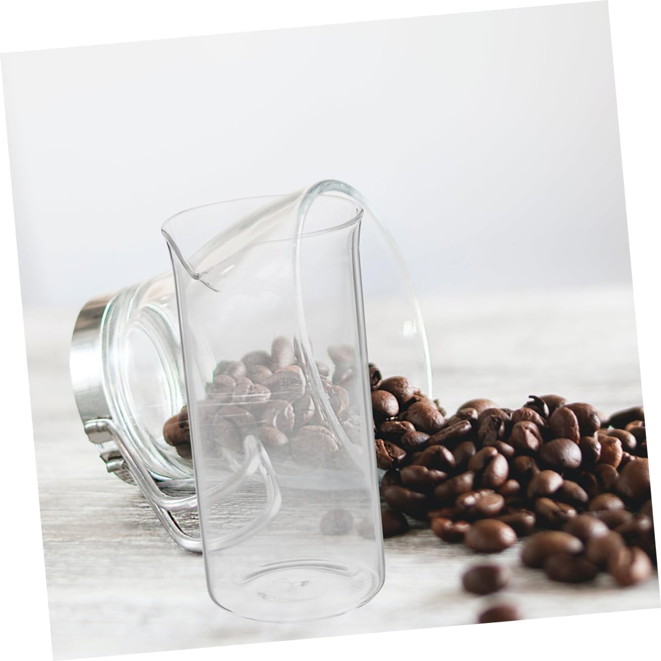 Mobestech Cup Accessories Coffee Plunger Espresso Cup Press Coffee Maker Reusable Filter and Glass Measuring image number 3