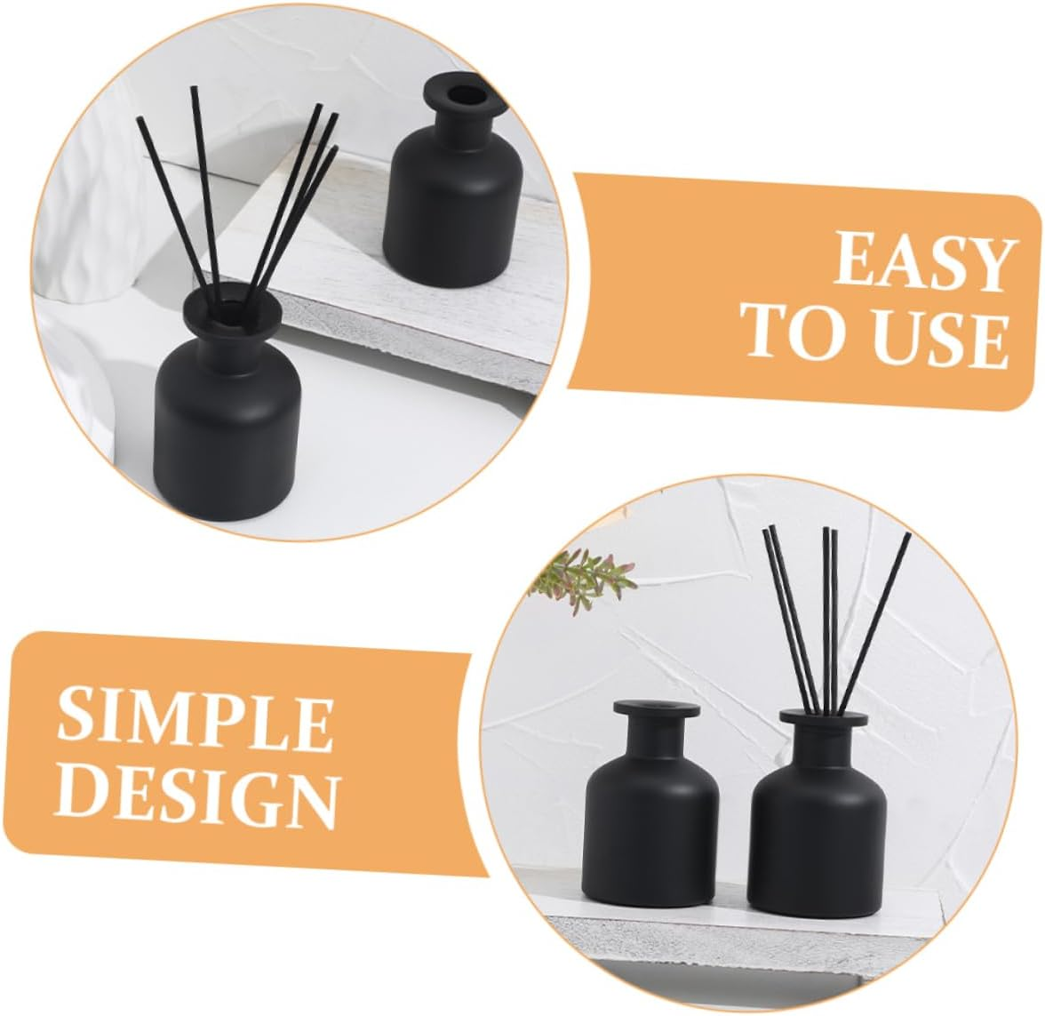 Glass Aromatherapy Diffuser Bottle 150Ml Matte Black Glass Reed Diffuser Container Refillable Essential Oil Jar for Home Fragrance Decoration image number 3