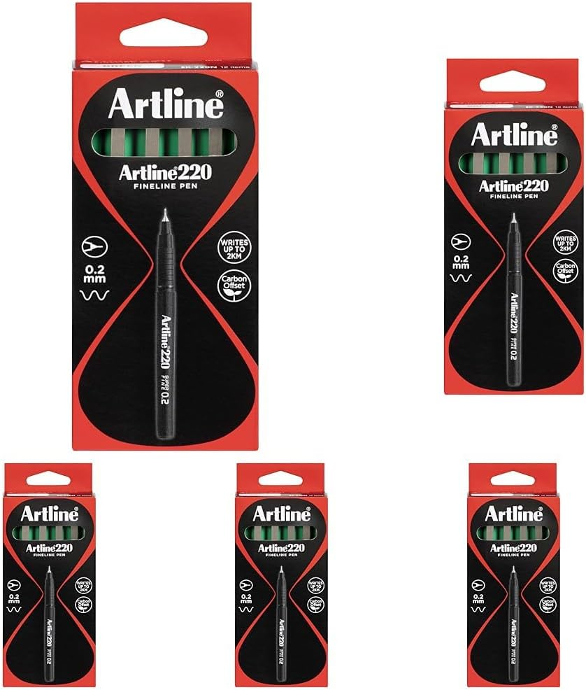 Artline 220, 122003, Fineliner Pen, 0.2Mm, Red, 1 Pack image number 6