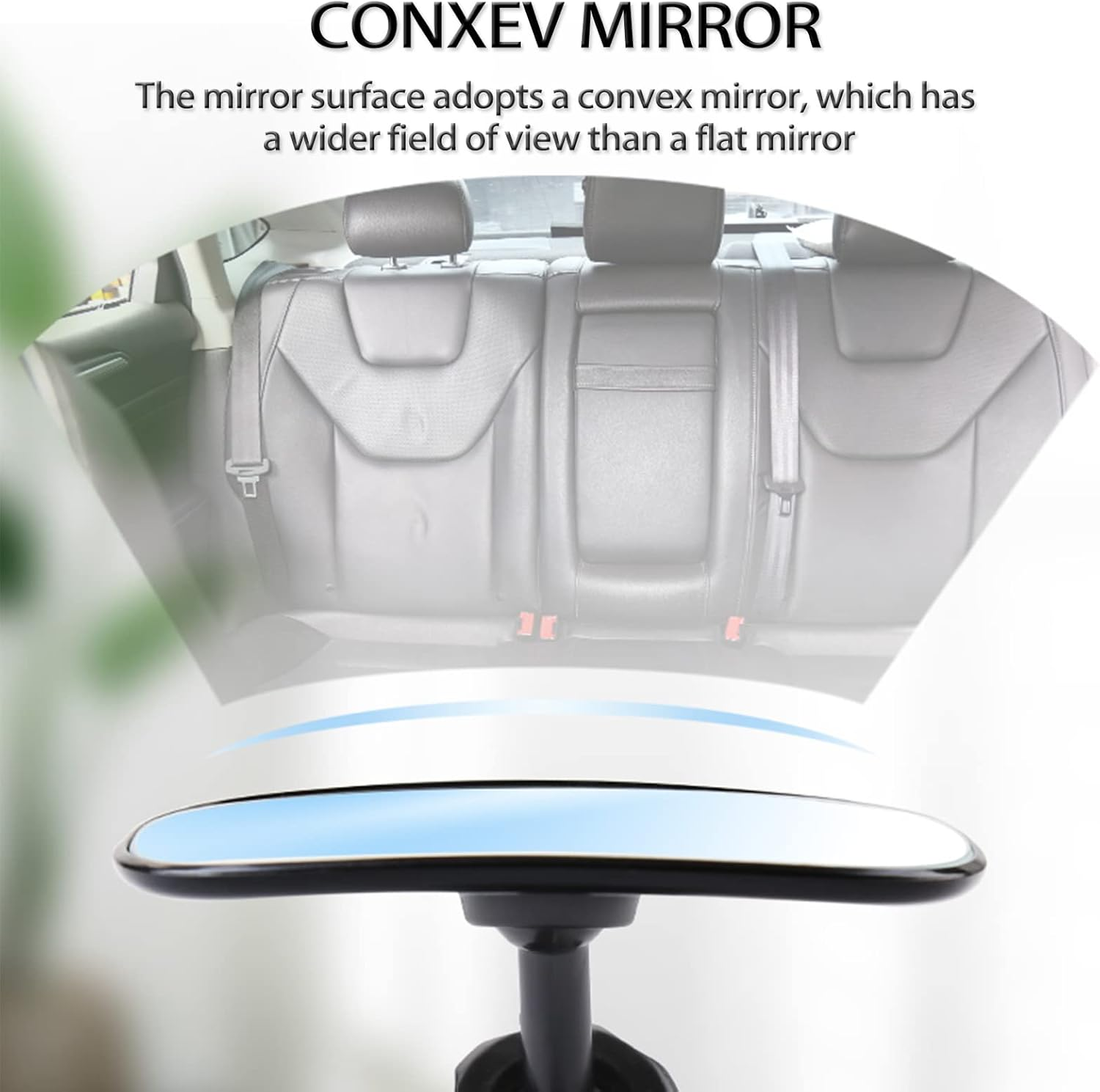 CERITORN Universal Car Interior Rearview Baby Mirror Wide Angle Convex Mirror Clip-On Mirrors for Viewing Rear Passengers(Giraffe) image number 2
