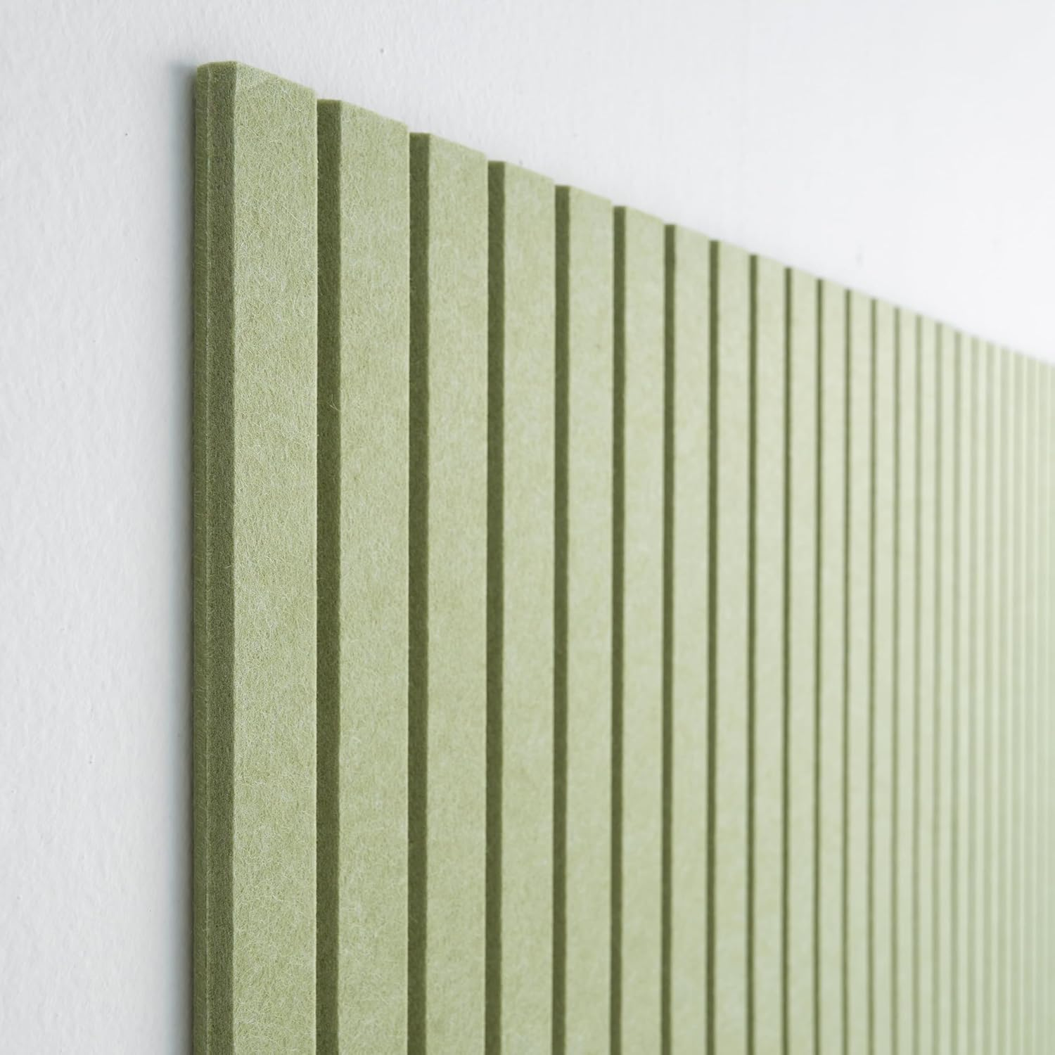 VIVELDA Large Cork Boards for Walls Black Felt Alternative - Slat Wall Paneling, Bulletin Board Tiles for Home Decor, Push Pin Corkboard Organizer for Office or Classroom-12-Pack Panel Kit (Avocado) - Avocado image number 2