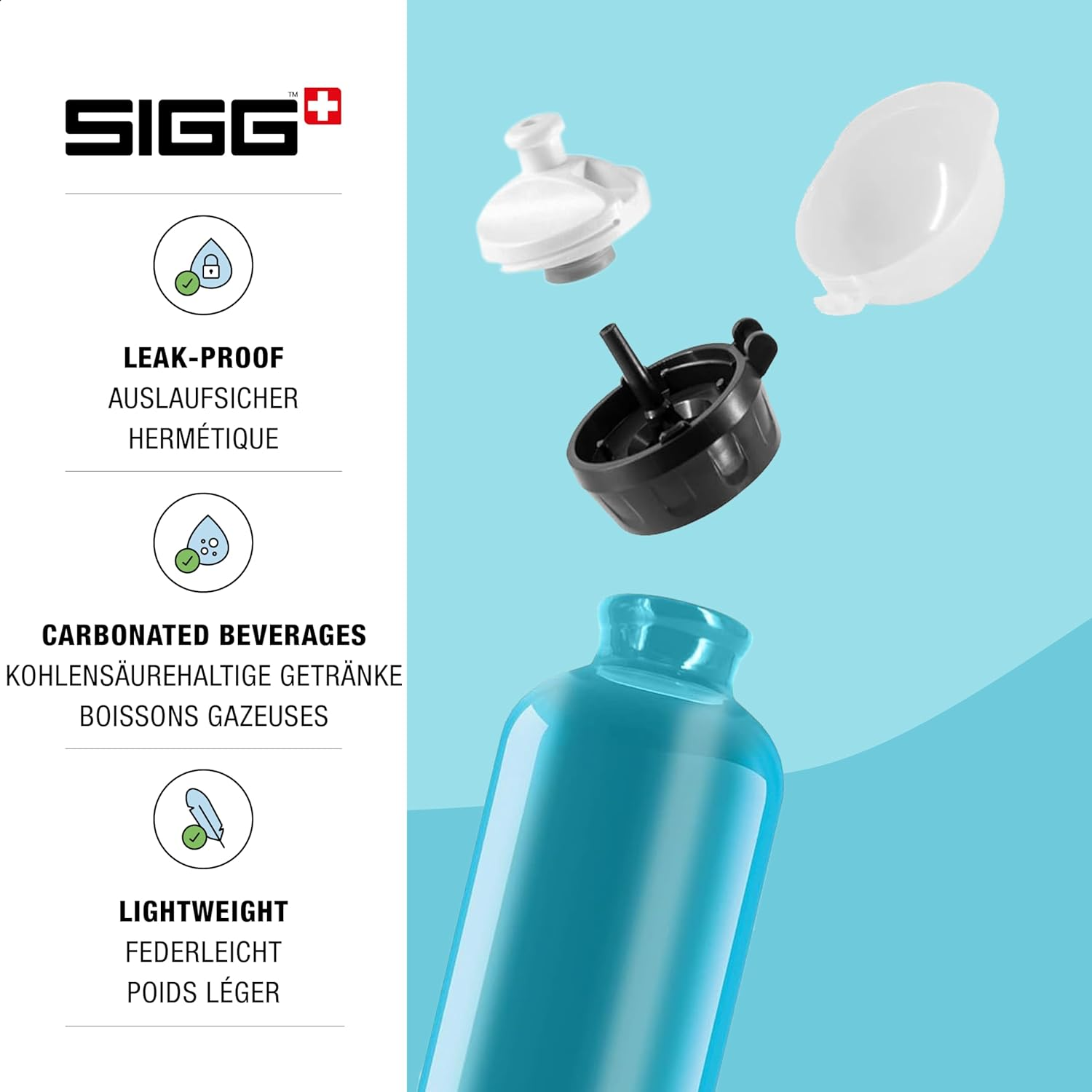 Sigg - Aluminium Kids Water Bottle - KBT - Leakproof - Lightweight - BPA Free - Climate Neutral Certified - 0.4L image number 6