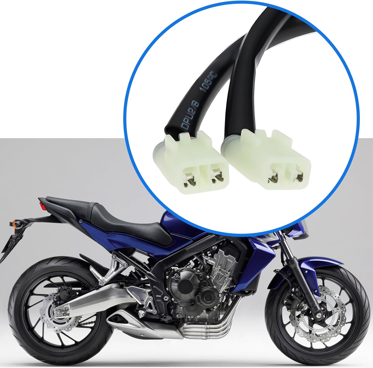 Emsea Motorcycles One to Two Power Splitter Compatible with Honda CB500X/F/R CB650F 15Cm image number 5
