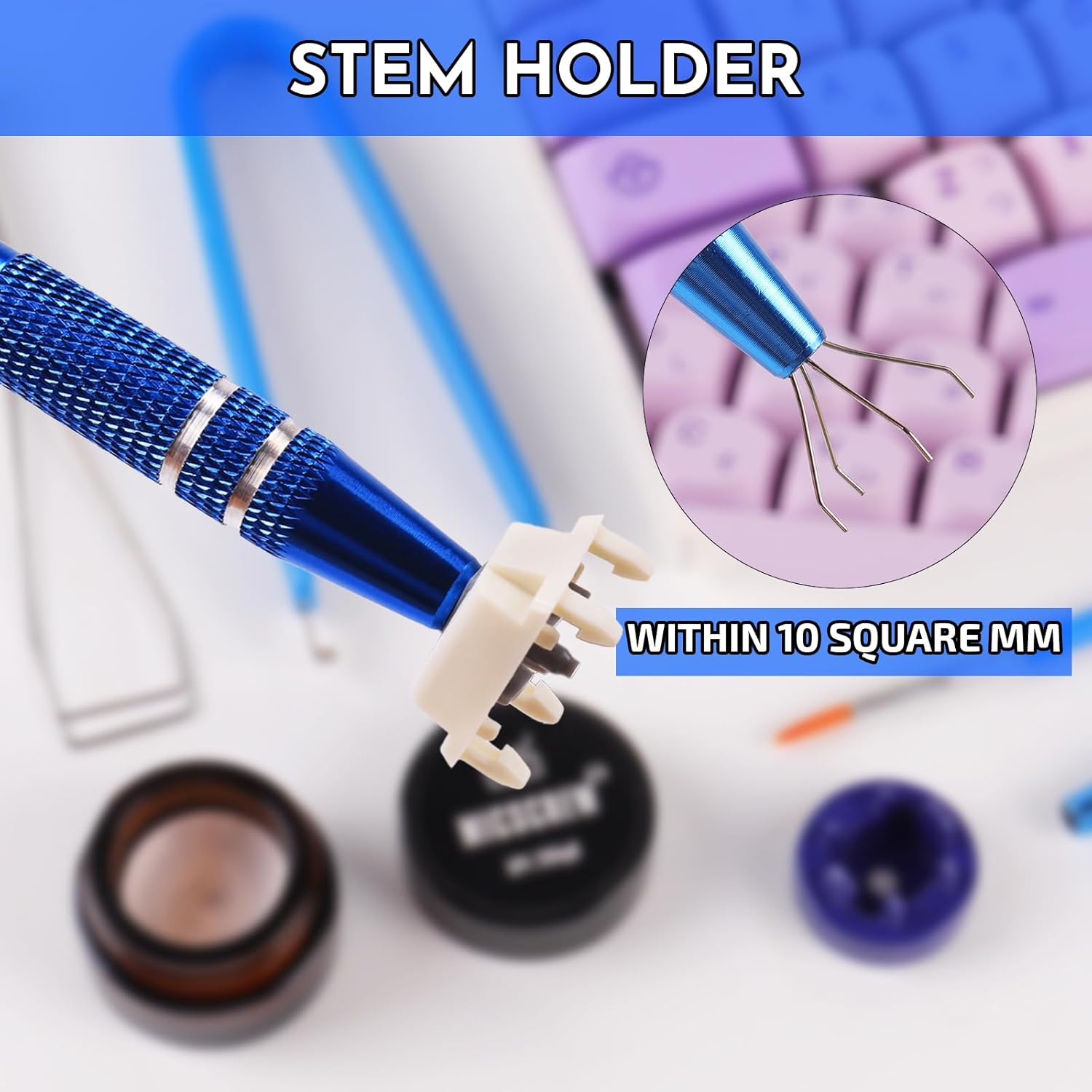 6 PCS Keyboard Lube Kit Includes 0.17 OZ GPL 205G0 Grease，Switch Opener for MX Mechanical Keyboard, Keycap Puller， Switch Puller，Stem Holer，Lube Brush，Ideal for Mechanical Keyboard Krytox 205G0 image number 2