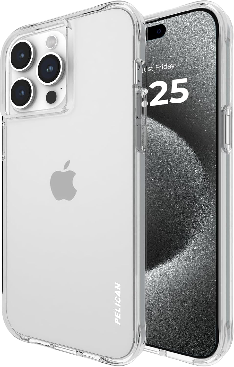 Pelican Ranger Series - Iphone 15 Pro Max Case 6.7' [Wireless Charging Compatible] [Anti-Yellow] Protective Phone Case with Anti-Scratch Tech [12Ft Mil-Grade Drop Protection] 15 Pro Max Cover - Clear