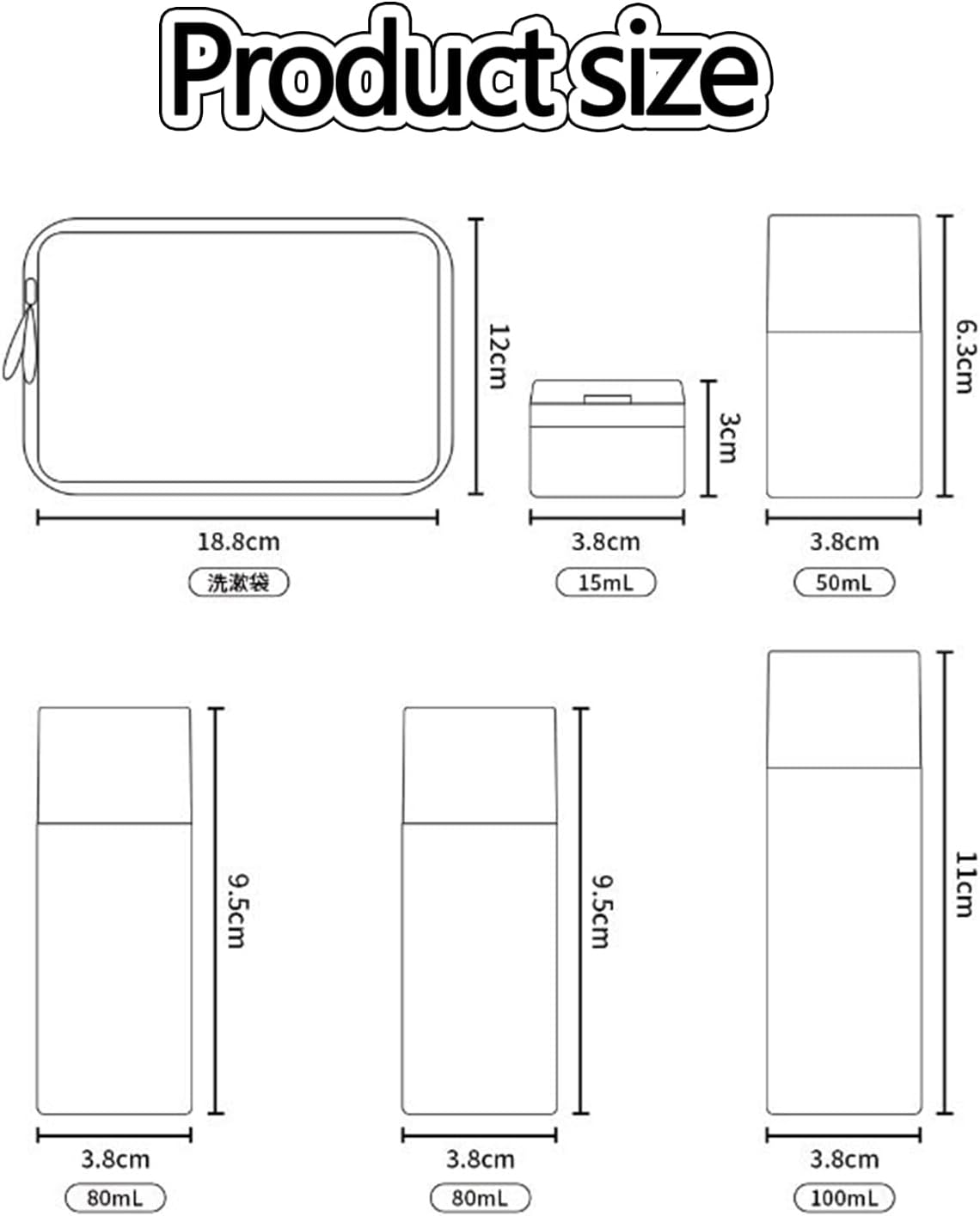 WADY 5 Pack Leak Proof Travel Bottles for Toiletries Set, Refillable TSA Approved Size Containers with Clear Bag for Shampoo, Conditioner, Lotion, Portable and Convenient (Pink) - Gray image number 5