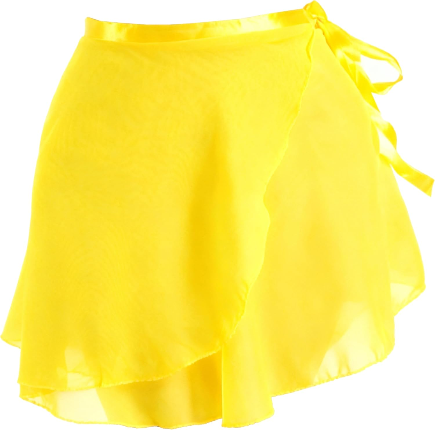 Wuchieal Lady'S Sheer Wrap Skirt Ballet Skirt Ballet Dance Dancewear - Hot Red image number 2