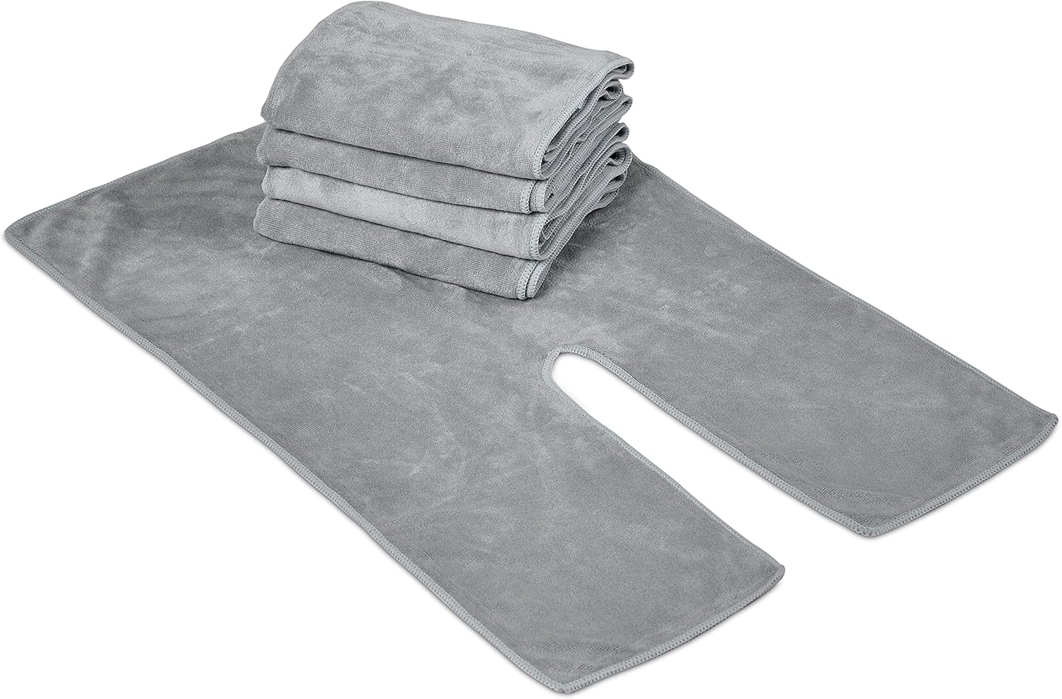 Facial Towels Professional Split Design Microfiber for Spa Steam Esthetician Supplies Salon and Barber Tools (Grey)