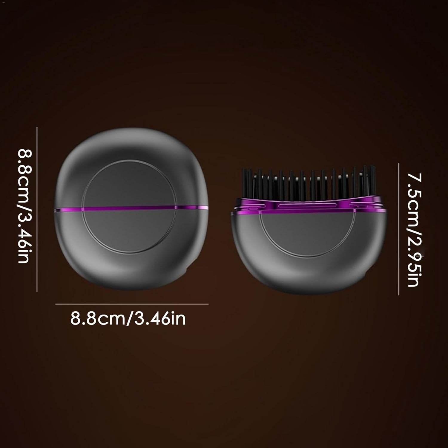 Vriusi Lightweight Hair Straightener, Usb Rechargeable Wireless Hair Straightening Comb, 3- Temperature Control, Cordless Hair Straightener, Intelligent Fast Heating Hair Straightener for Women image number 6