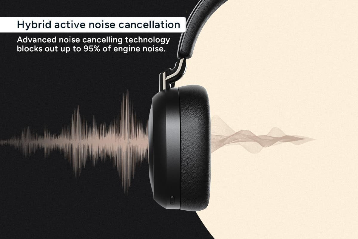 Kogan NC45 Ultra Hybrid Active Noise Cancelling Over-Ear Headphones - KANC45ULBLK image number 3