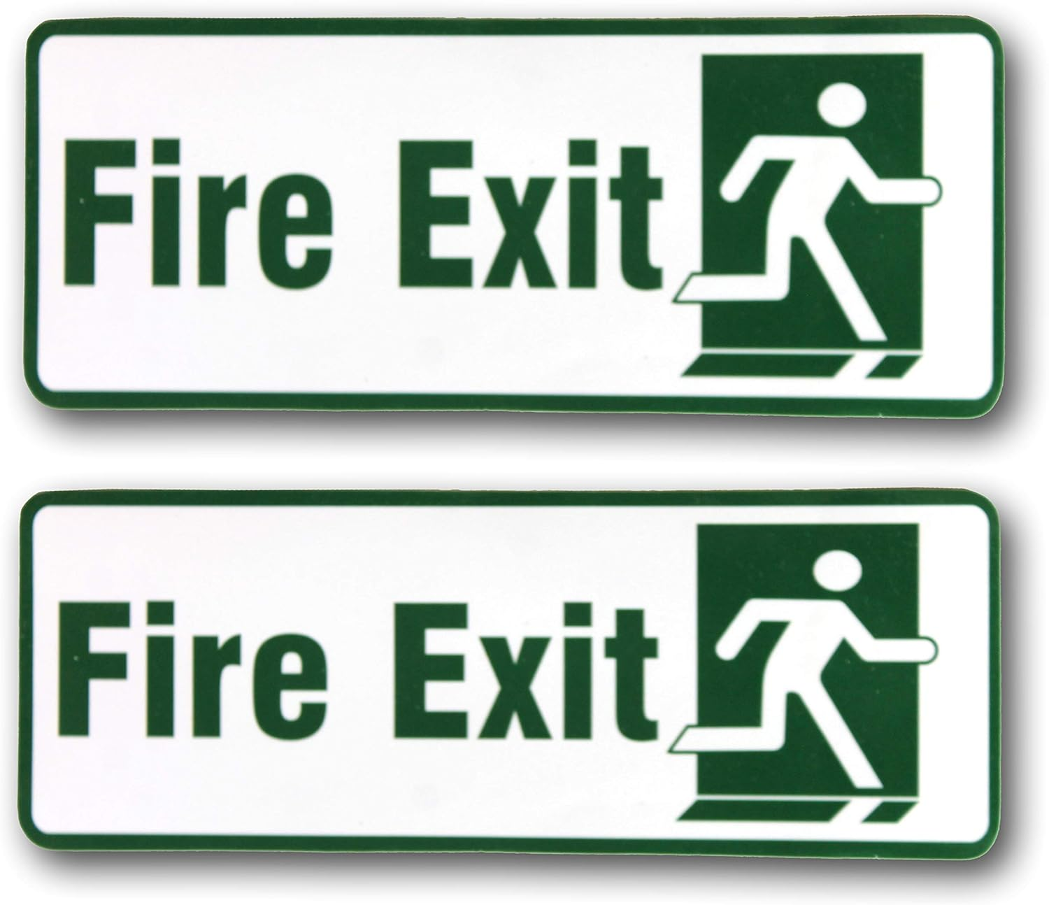 Esplanade Fire Exit Door Sign Sticker Decal - Easy to Mount Weather Resistant Long Lasting Ink (Size 7.5"X2.5") (Fire Exit Green(7.5"X2.5")) image number 1