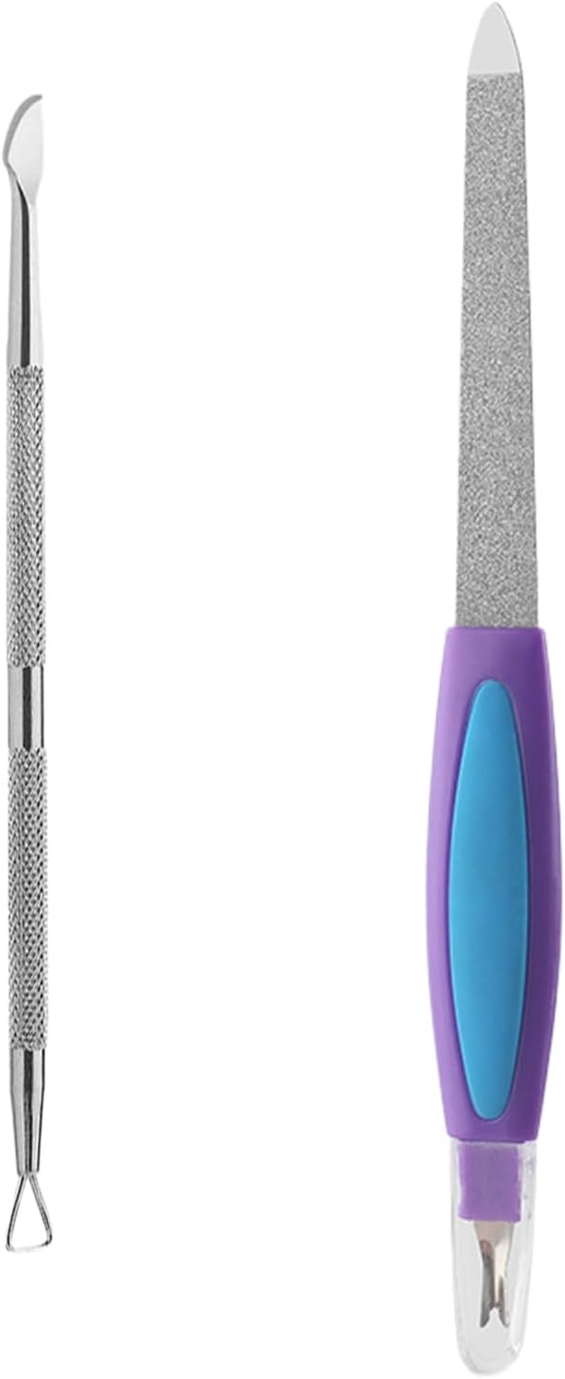 Nail Files, Steel Nail File for Thick Nails, Ingrown Nails, Fungal Nails, Metal Nail File, Dual-Ended Toenail Lifter for Natural Nail Care, with a Double-Headed Cuticle Pusher image number 3