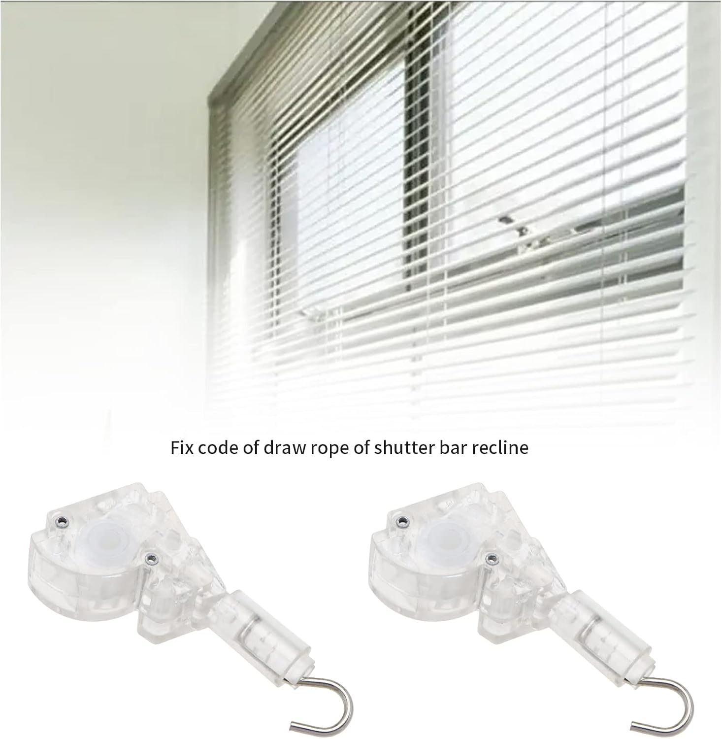 Emsea 4Pcs 1" Blinds Wand Tilter Mechanism with D Shaped Gear 5/32" Hook Connection Metal Venetian Blind Tilt Wand Tilter Mechanism Replacement for Mini Blinds image number 5