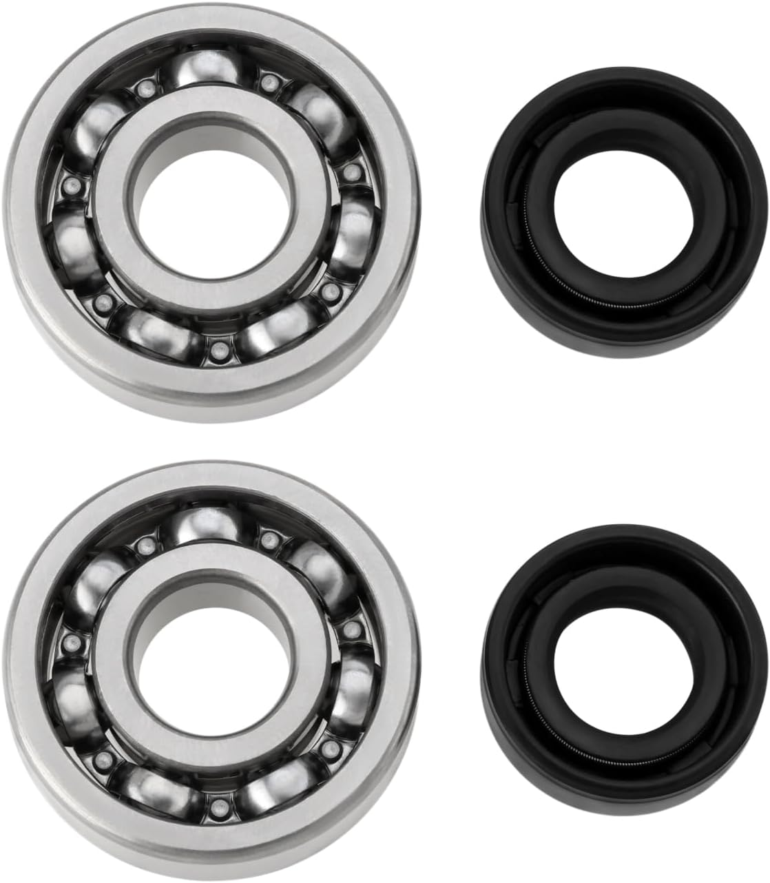 Emagtech 2Set Crankshaft Bearings and Shaft Seals Compatible with Stihl BG56 BG66 BG86 SH56 SH85 SH86 Main Bearing Seal Rebuild 9503 003 0246 image number 1