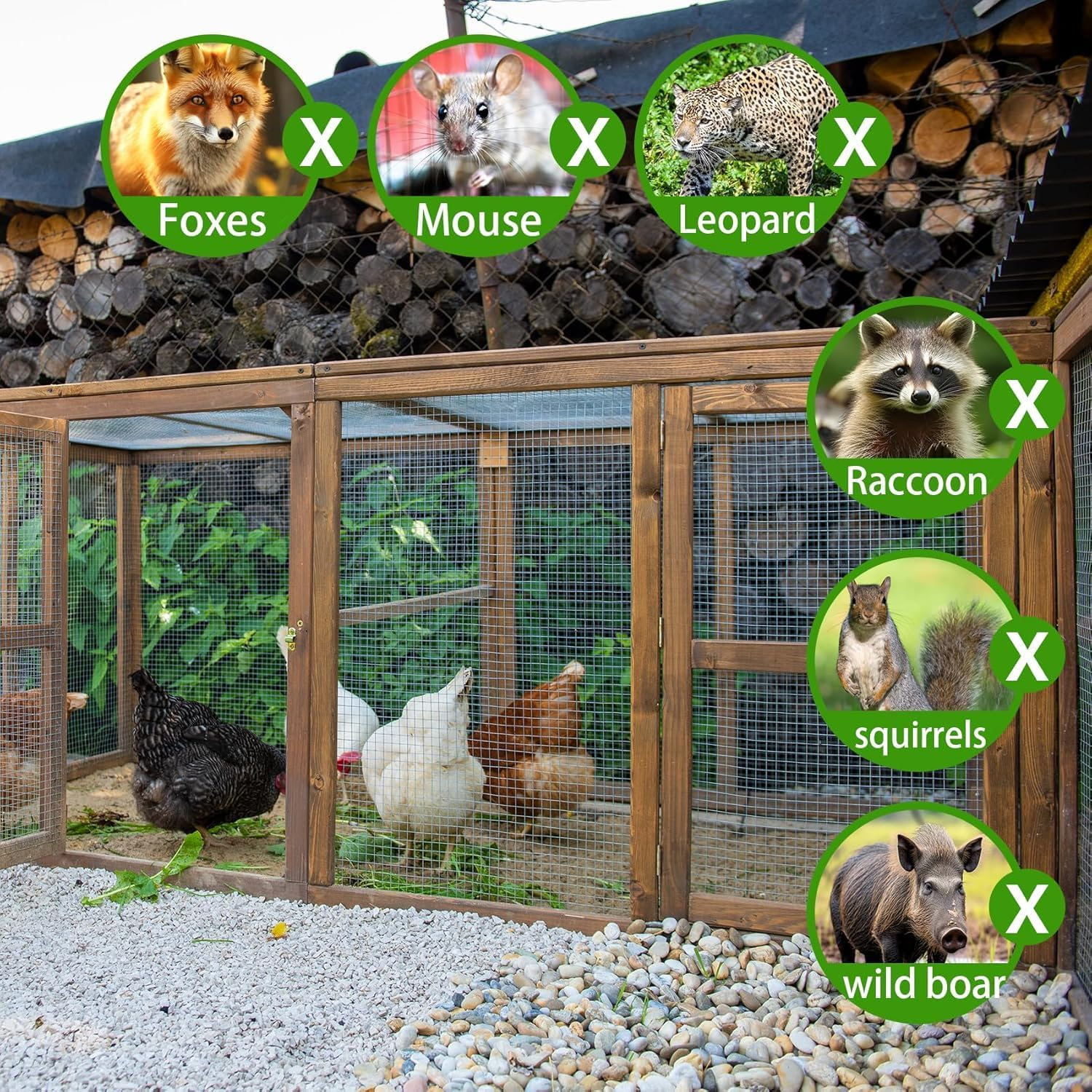 Hardware Cloth 1/2Inch 20Inx15Ft 19 Gauge,Double-Layer Hot-Dip Galvanizing after Welding,Chicken Wire Netting Garden Wire Fencing Rabbit Snake Fence Chicken Coop Plant Supports image number 2