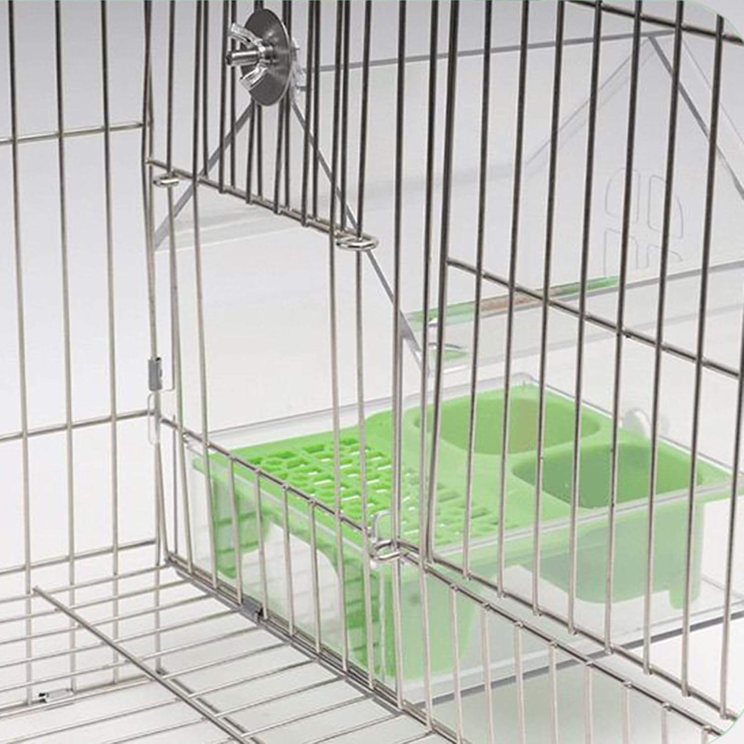 Bird House Feeders for Outdoors, Pull-Out External Parrot Feeder, Transparent Bath Tub Water Dish for Finch Parakeet Hummingbird Parrot Balcony Garden image number 5