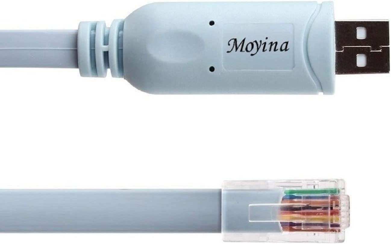 USB Console Cable USB to RJ45 Cable Essential Accesory of Cisco, NETGEAR, Ubiquity, LINKSYS, Tp-Link Routers/Switches for Laptops in Windows, Mac, Linux (Blue) image number 2