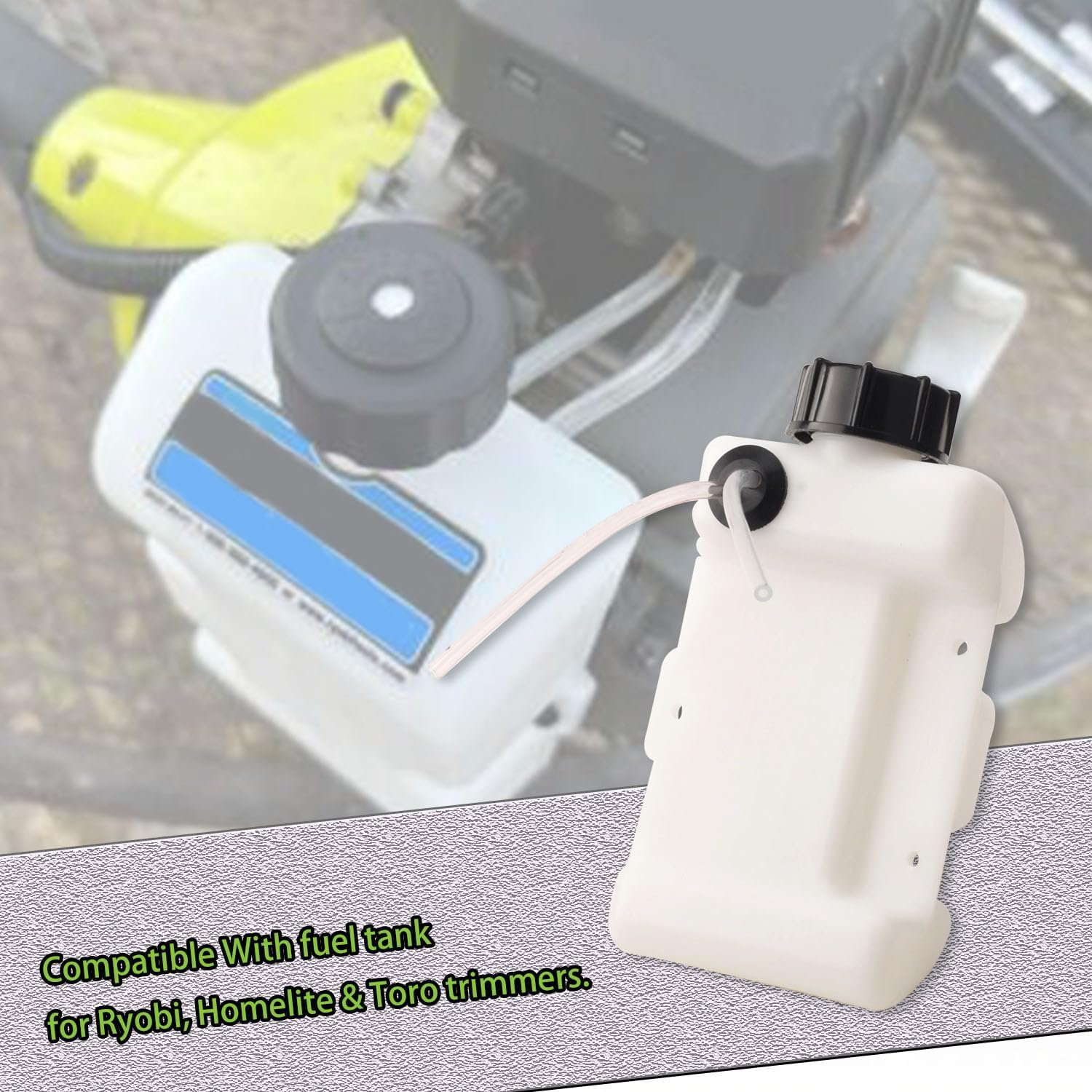 308682055 Fuel Tank Assembly/Replacement Gas Tank with Lines & Filter Compatible with to Ro, Ho Melite, for Ry Obi String Trimmer RY251PH, RY252CS, RY253SS, RY254BC, RY252C Trimmer image number 5