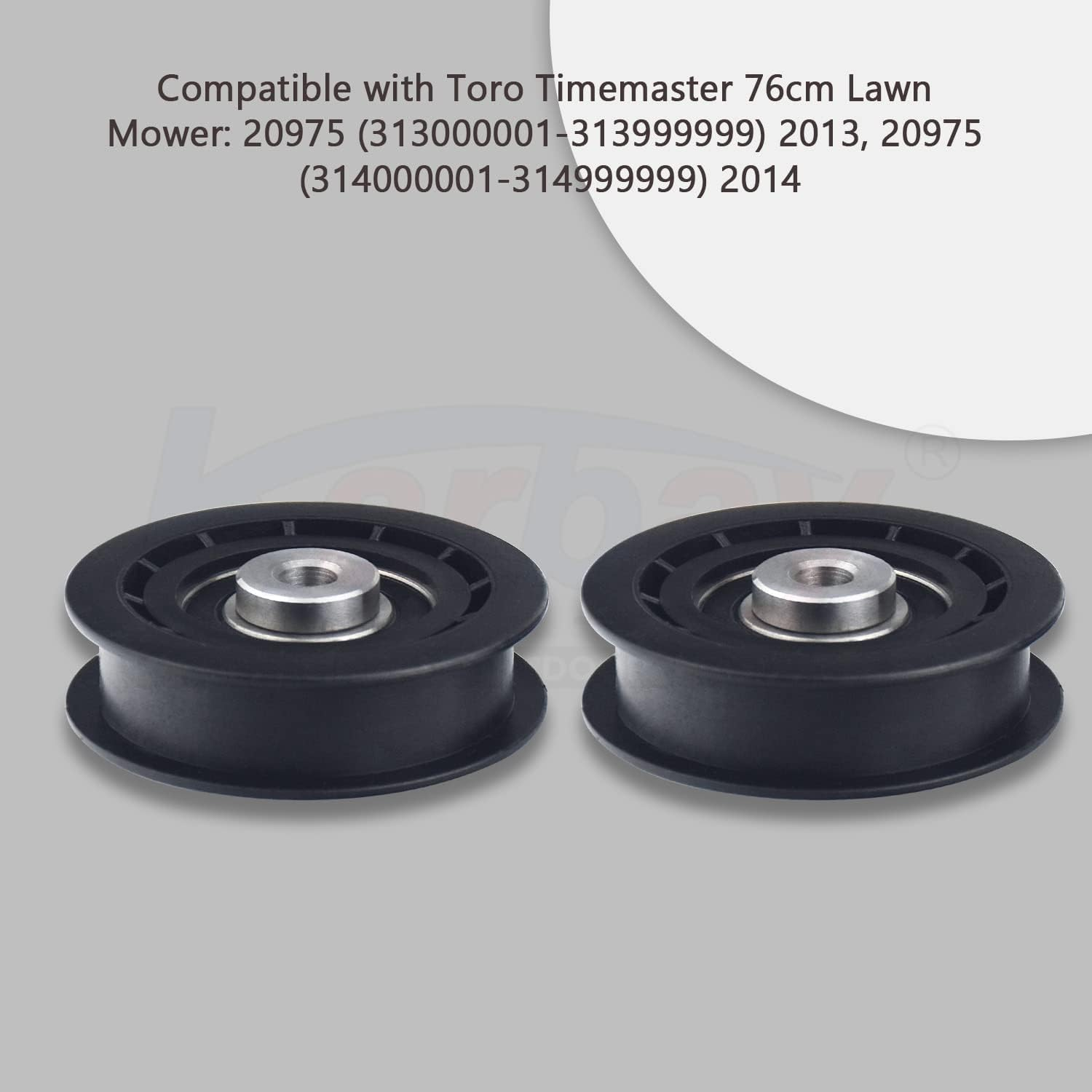 2 Pack 120-7082 Idler Pulley Compatible with Toro 30" Time Master & Turf-Masters for Exmark Commercial 30 Walk-Behind- 2-1/4 Inch Flat Dia Flat Idler Pulley