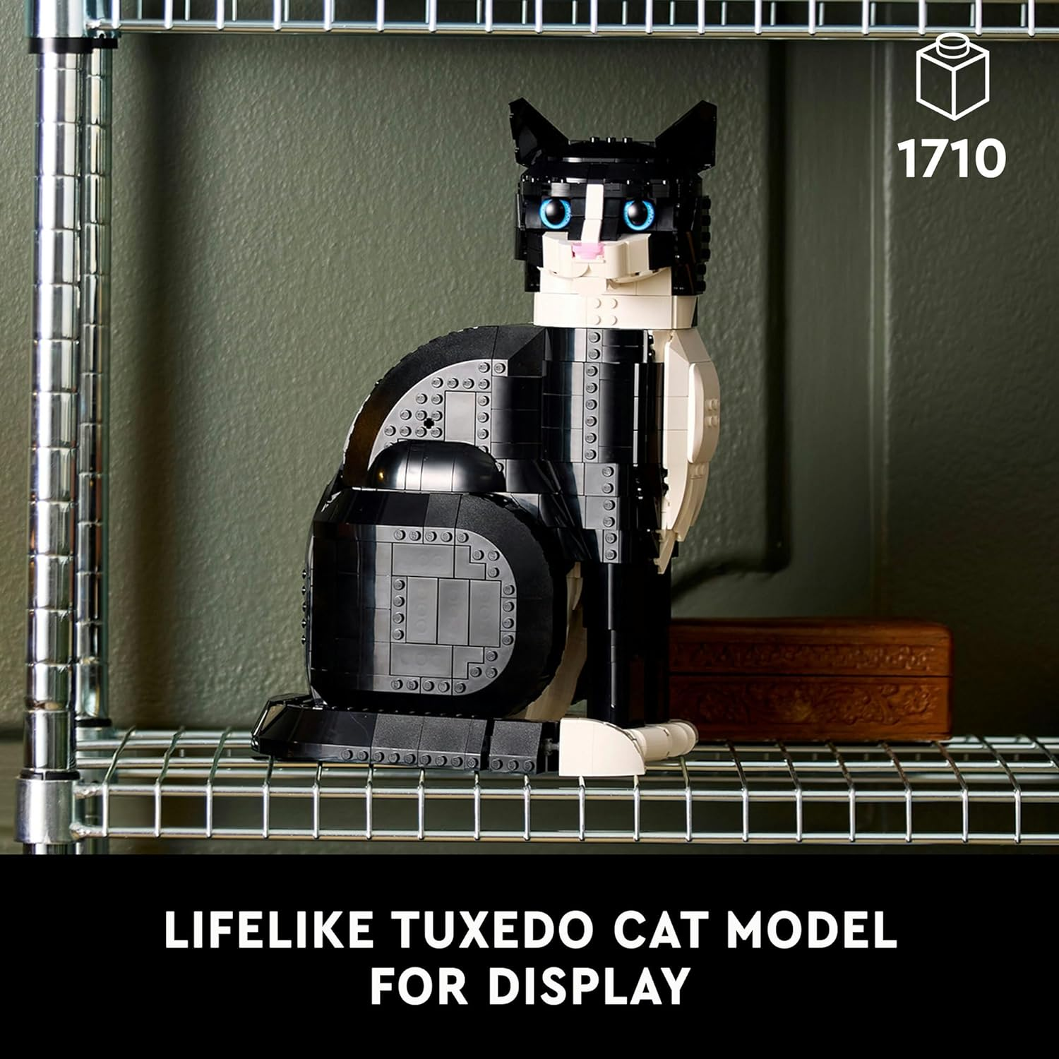 LEGO Ideas Tuxedo Cat Statue Set for Adults, DIY Creative Model Building Kit for Animal Lovers and Pet Owners, Home or Office Desk D&eacute;cor Idea for Women and Men 21349 image number 3