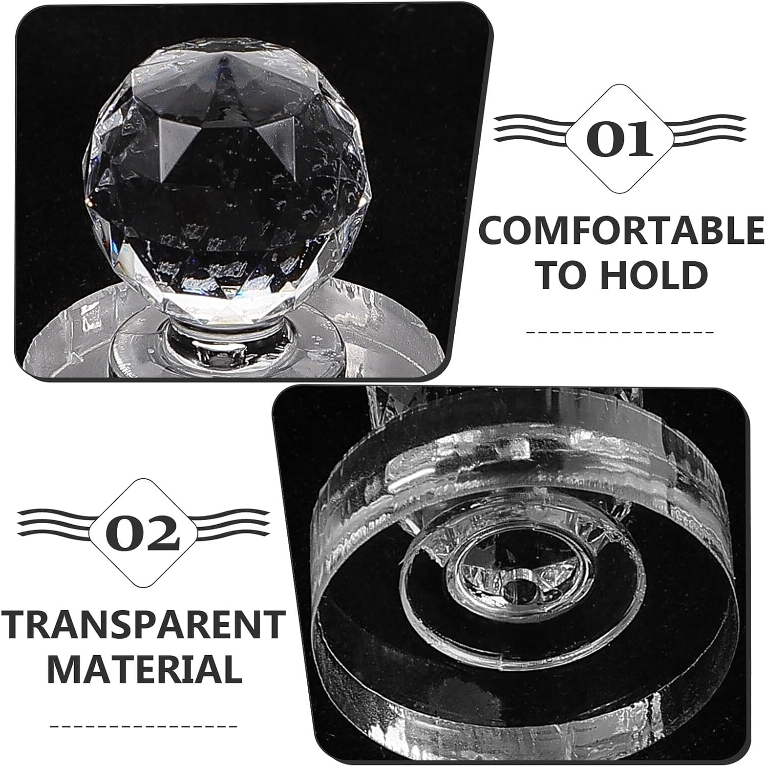 INOOMP 3Pcs Eyeshadow Pressing Kit Makeup Powder Stamper with Round, Square, and Rectangle Crystal Press Tools for Eyeshadow, Blusher, and Highlighter Palette Repair in Beauty Makeup Application image number 3