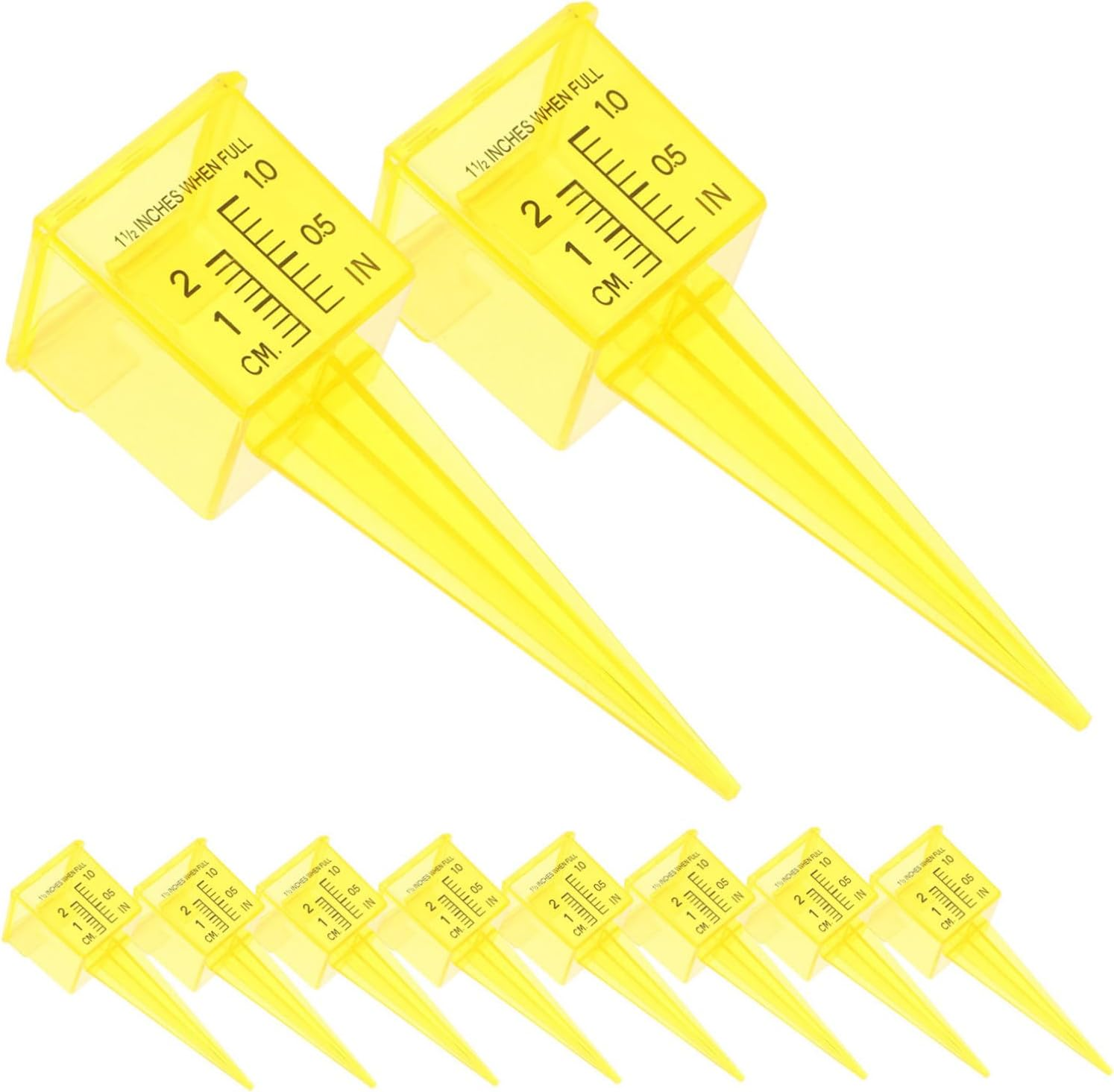 20Pcs Lawn Rain Gauge Sprinkler Rainwater Measuring Tube for Garden Patio with Dual Scale Portable Water Level Monitor image number 6