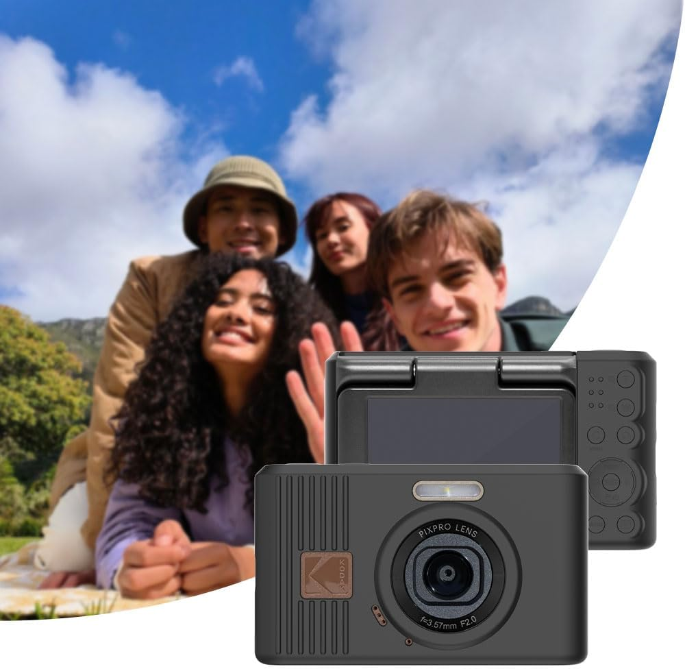 Tedubax Silicone Case for Kodak Pixpro C1 Digital Camera with 2PCS Screen Protector and Lanyard - Black image number 1