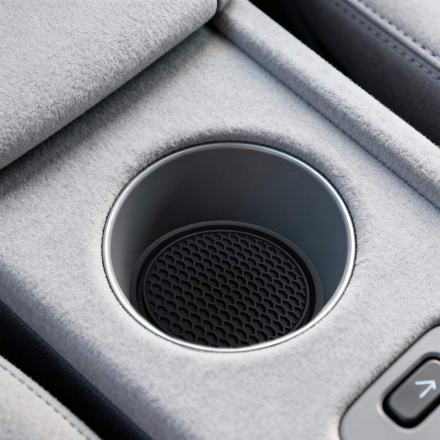 Car Accessories Interior, 4PCS Universal Non-Slip Car Cup Coaster for Automotive, Car Interior Accessories Embedded Ornaments Cup Holders (Black) image number 1