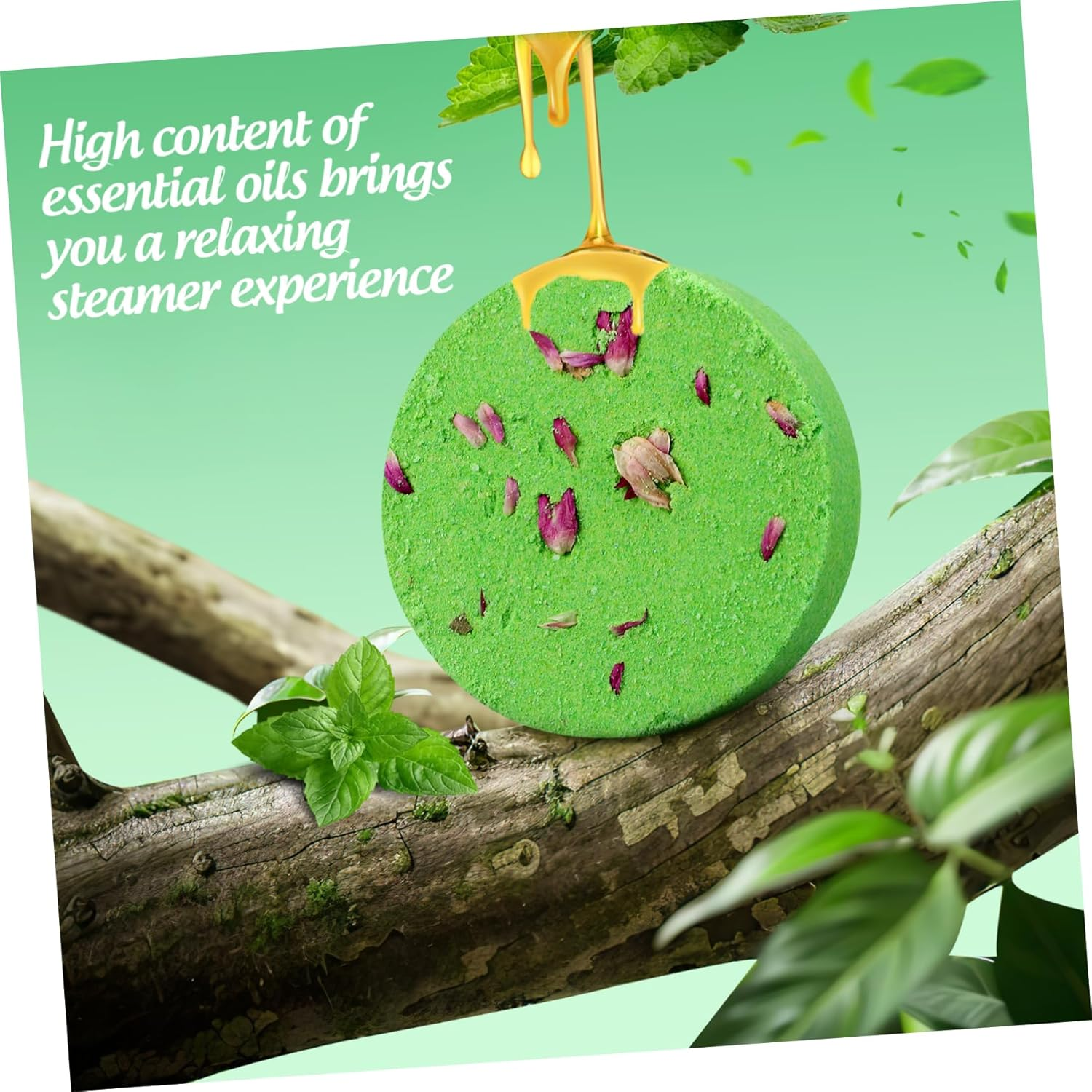 NIYANGLE 8Pcs Aromatherapy Bath Salt Tablets for Home Hotel Dried Flower Shower Steamers for Skin Care Moisturizing Relaxation for Spa like Experience image number 3