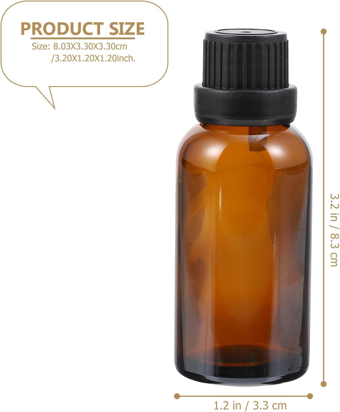 MOBUTOFU 12Pcs 30ML Amber Glass Essential Oil Bottles with Large Cap and Dropper Insert, Refillable Perfume and Makeup Storage Containers for Travel and Home Use image number 3
