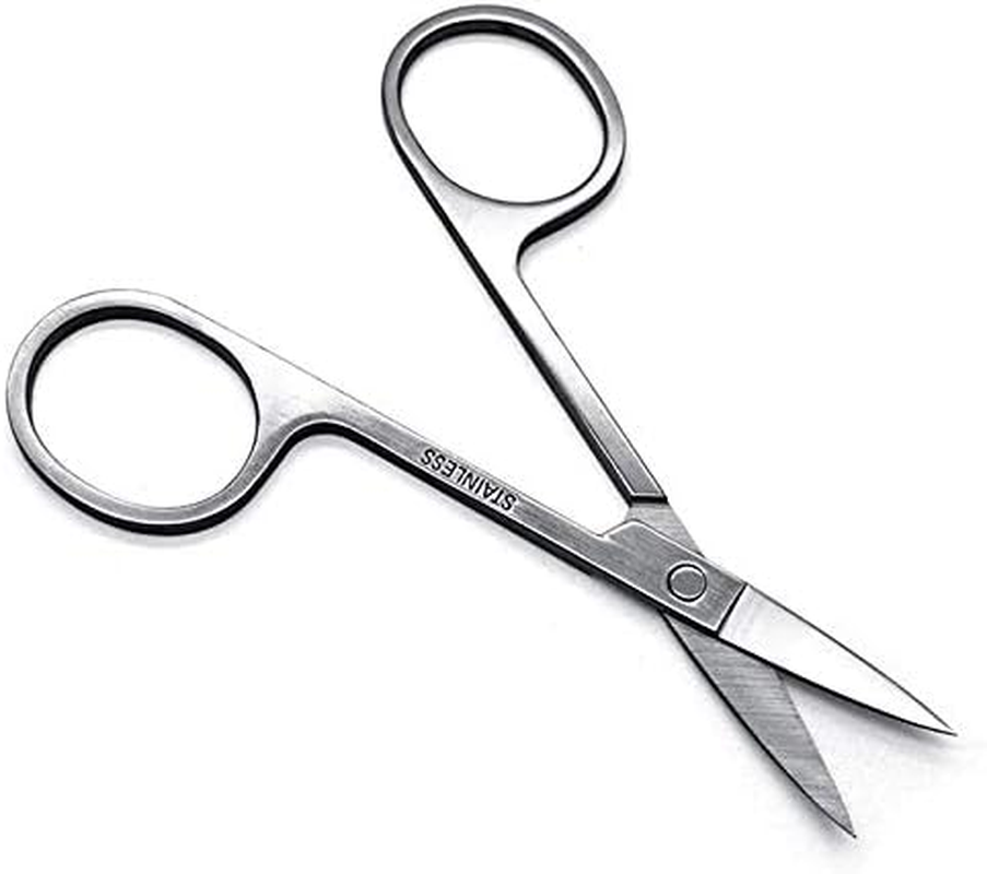 Myynti Stainless Steel Small Nail Eyebrow Nose Hair Scissors Cut Manicure Facial Trimming Tweezer Makeup Beauty Tool (Pack_Of_1) image number 1