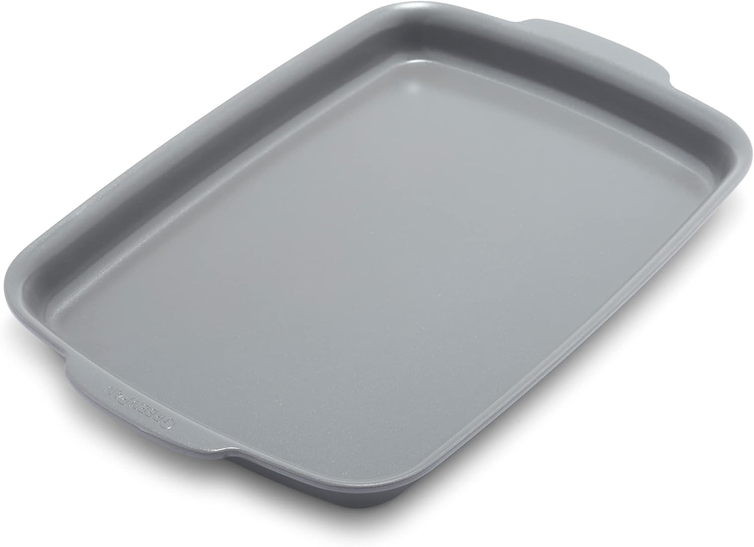 Greenpan Premiere Ovenware Healthy Ceramic Nonstick 13" X 9" Quarter Sheet Baking Pan, Cast Aluminum Bakeware, Warp-Free, Broiler Safe to 600F,Dishwasher Safe,Pfas-Free, Gray image number 3